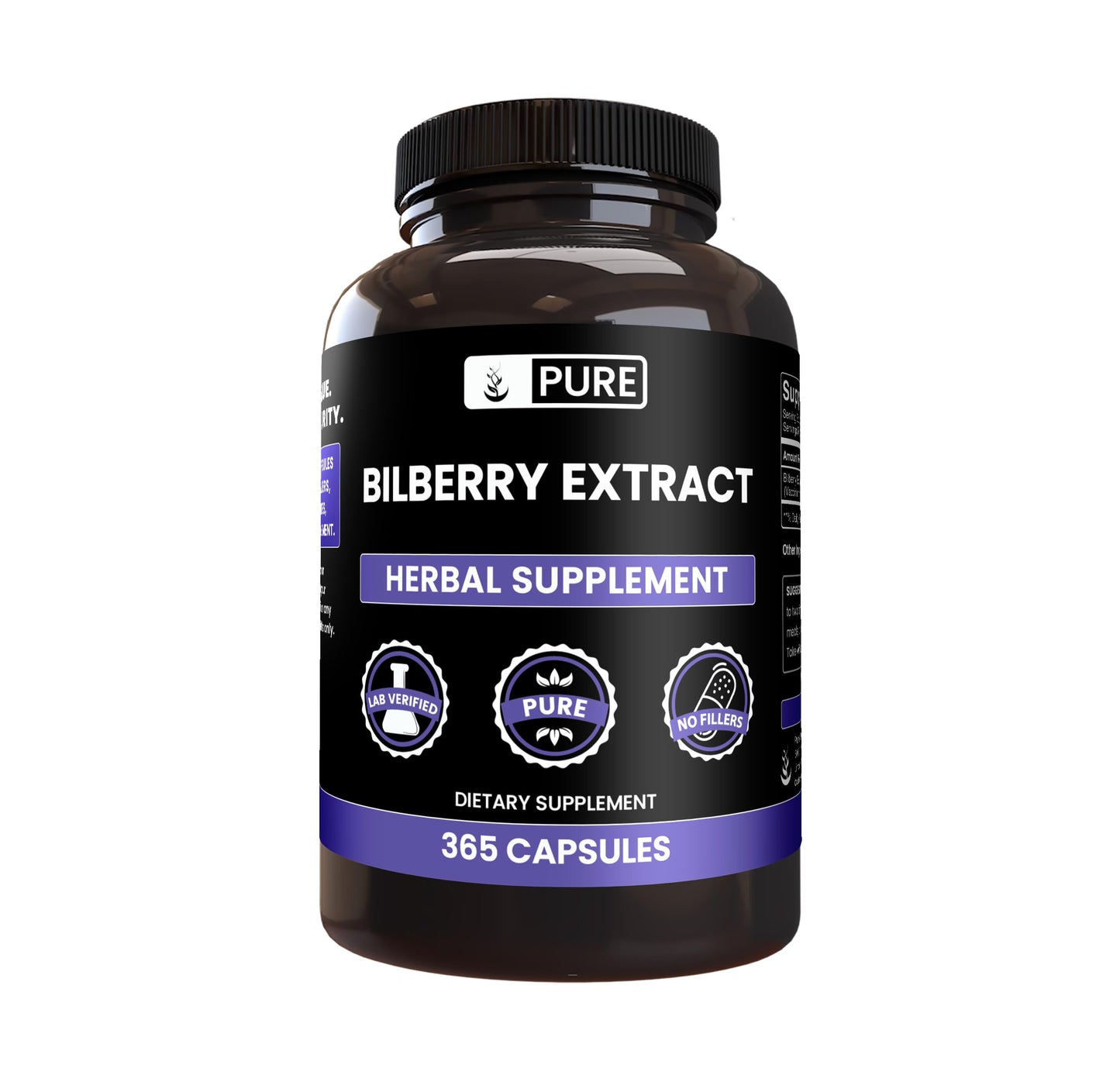 Pure Original Ingredients Bilberry Extract 365 Capsules