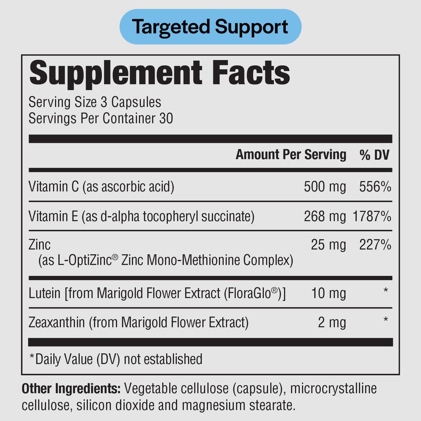 PureFormulas Pure Eye Support Lutein and Zeaxanthin Supplement 90 Capsules