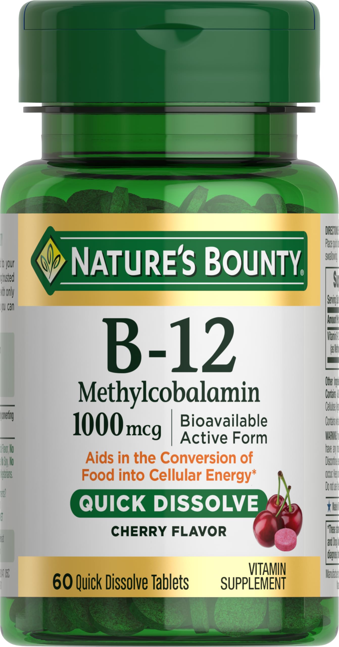 Nature's Bounty Vitamin B12 60 Tablets
