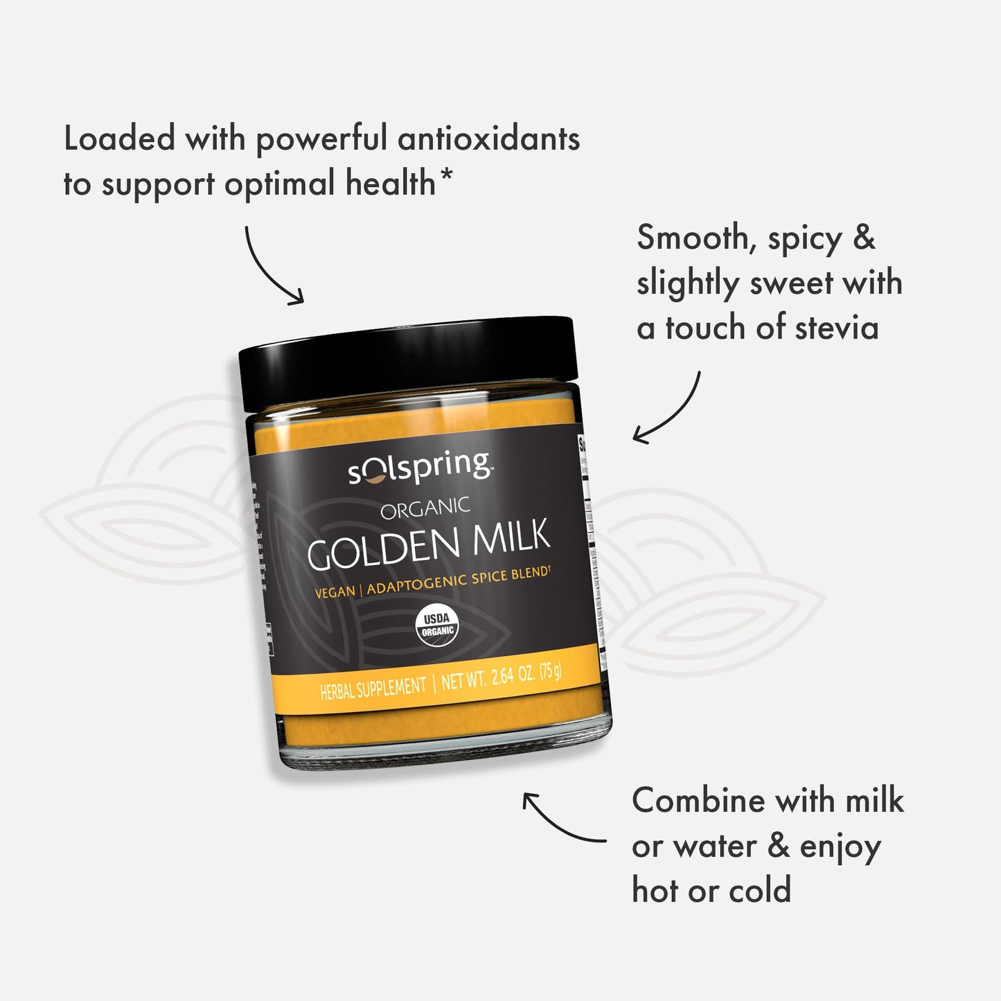 Dr. Mercola Solspring Golden Milk Powder 2.64 oz