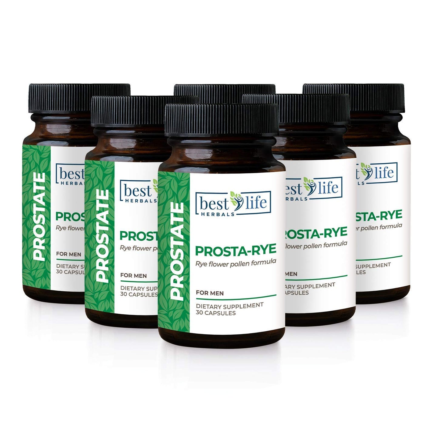 Best Life Herbals Prosta-Rye Prostate Support Capsules, 6 Bottles