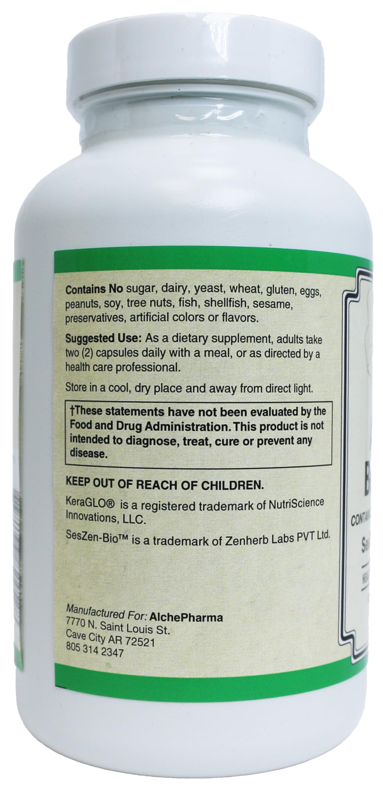 AlchePharma Advanced Beauty Care Hair Skin and Nails Supplement Capsules, 1 Count