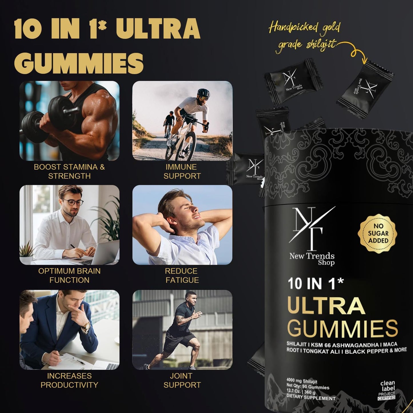 New Trends Shop Shilajit Gummies 90 Count