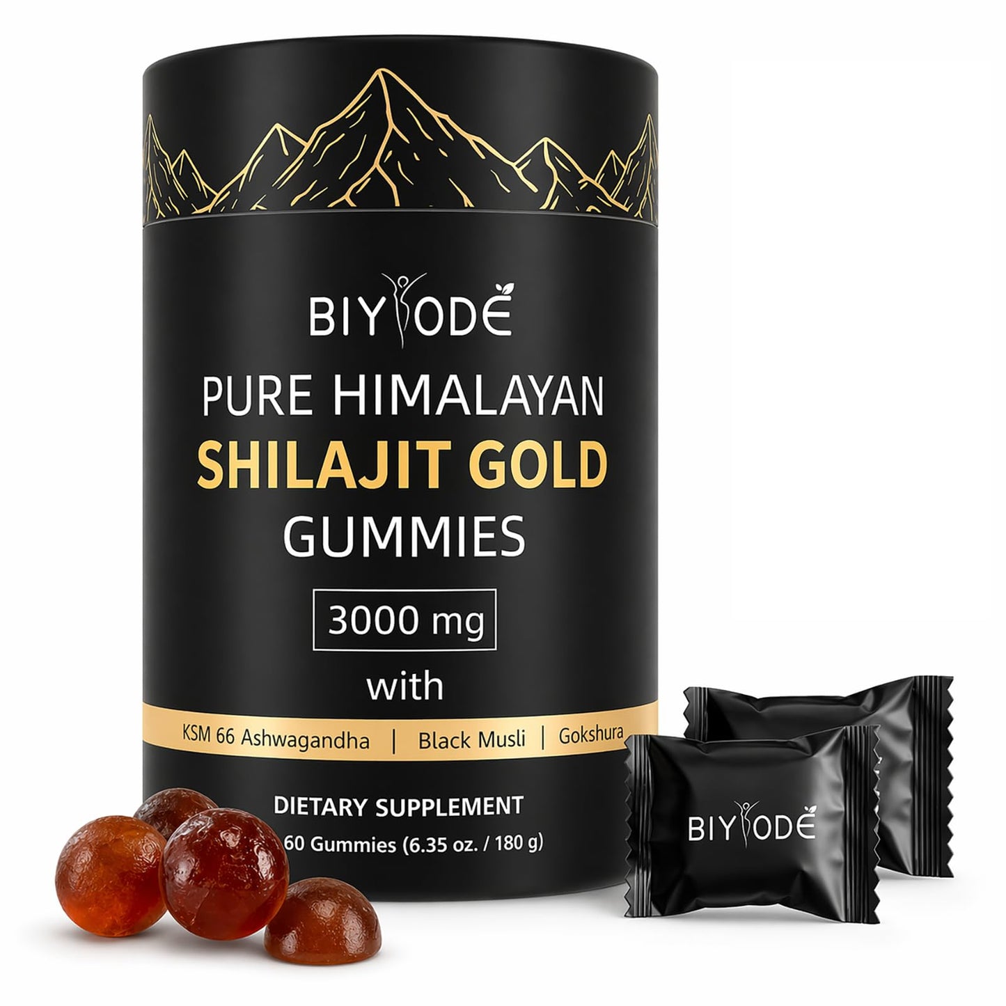 BIYODE Shilajit Gummies 60 Gummies