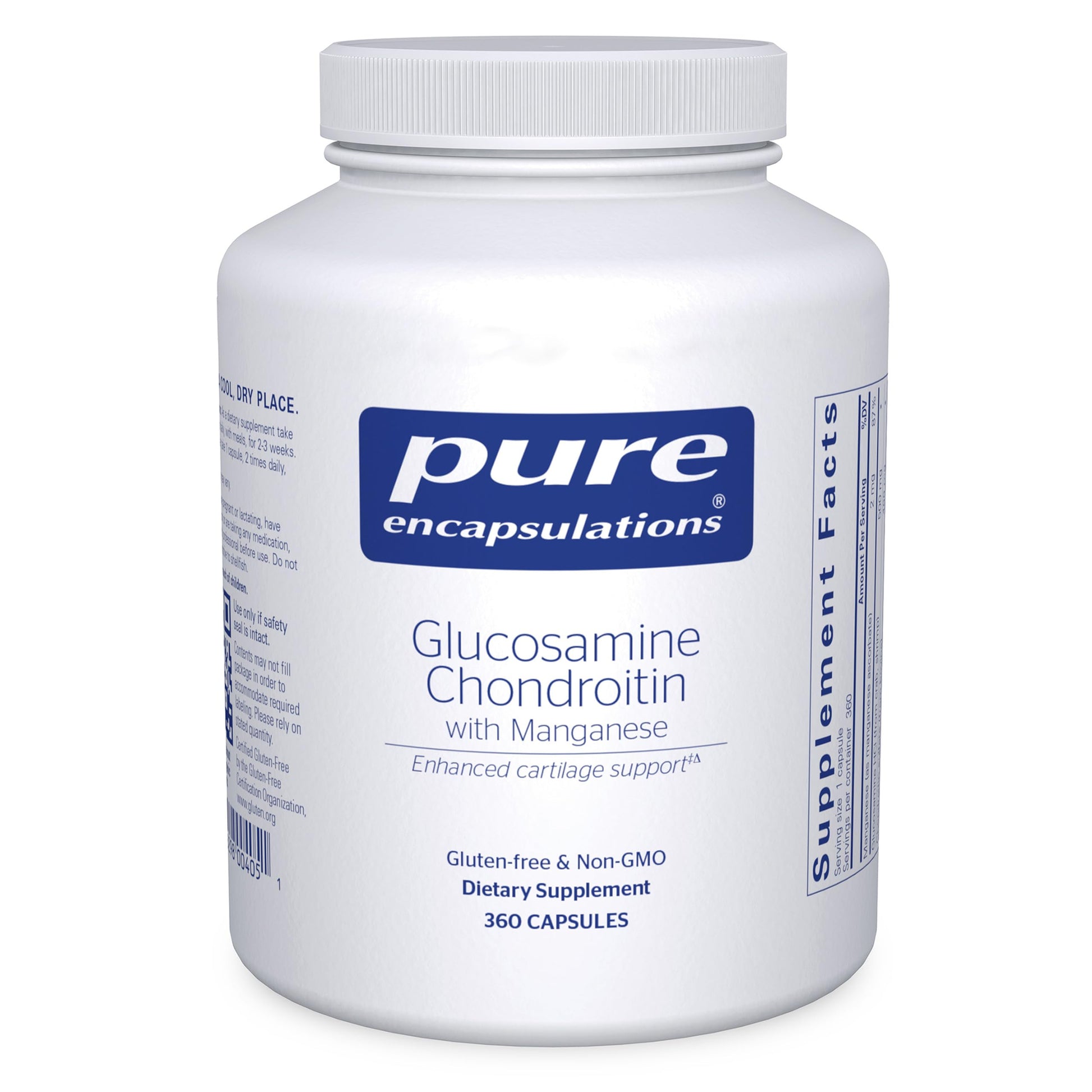 Pure Encapsulations Glucosamine Chondroitin with Manganese 360 Capsules