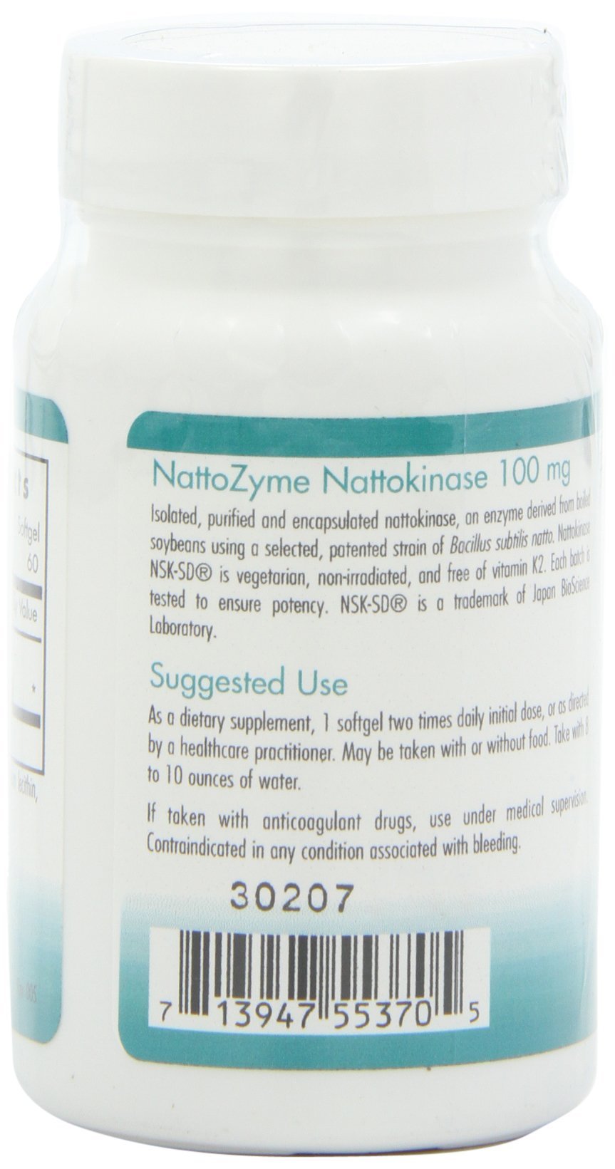 Allergy Research Group NutriCology NattoZyme 100 mg Softgel, 60 Softgels