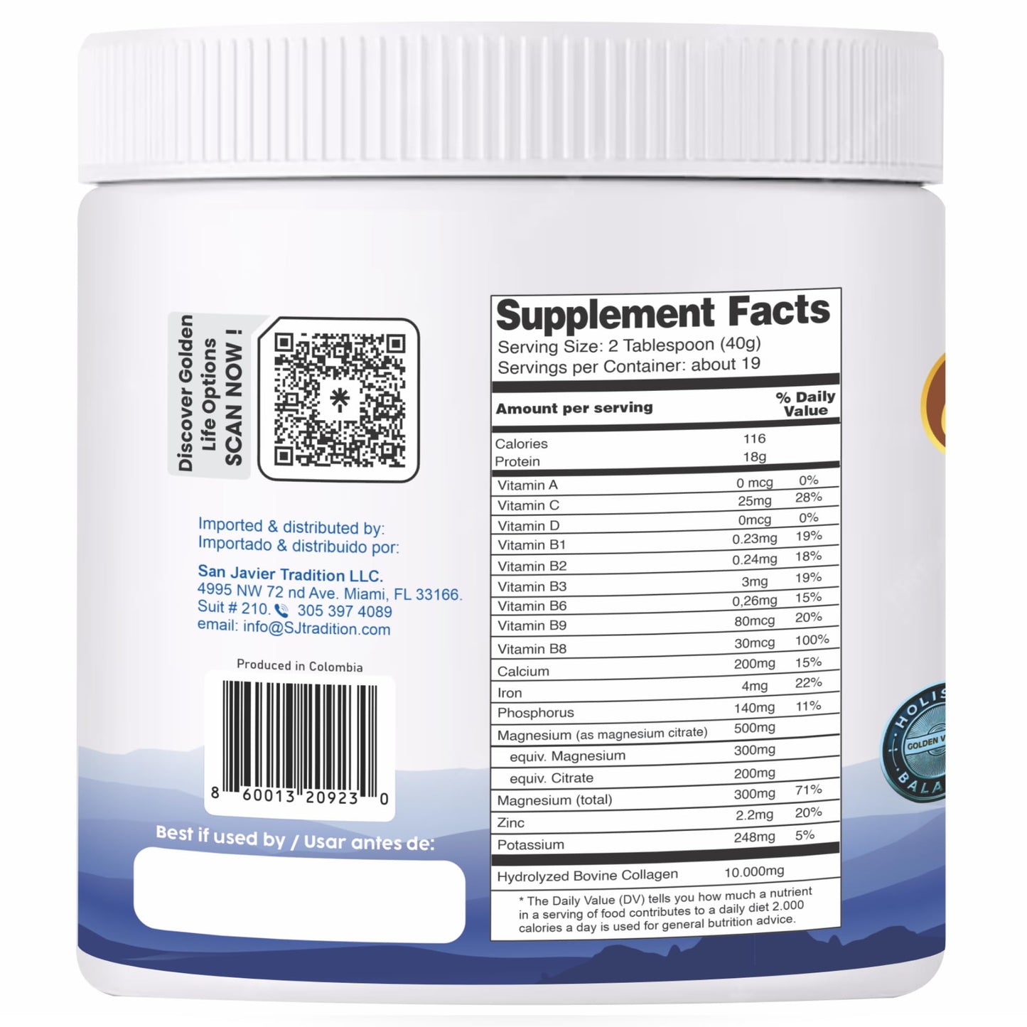 Gold Vital Life Collagen Peptides Powder, 26 Servings