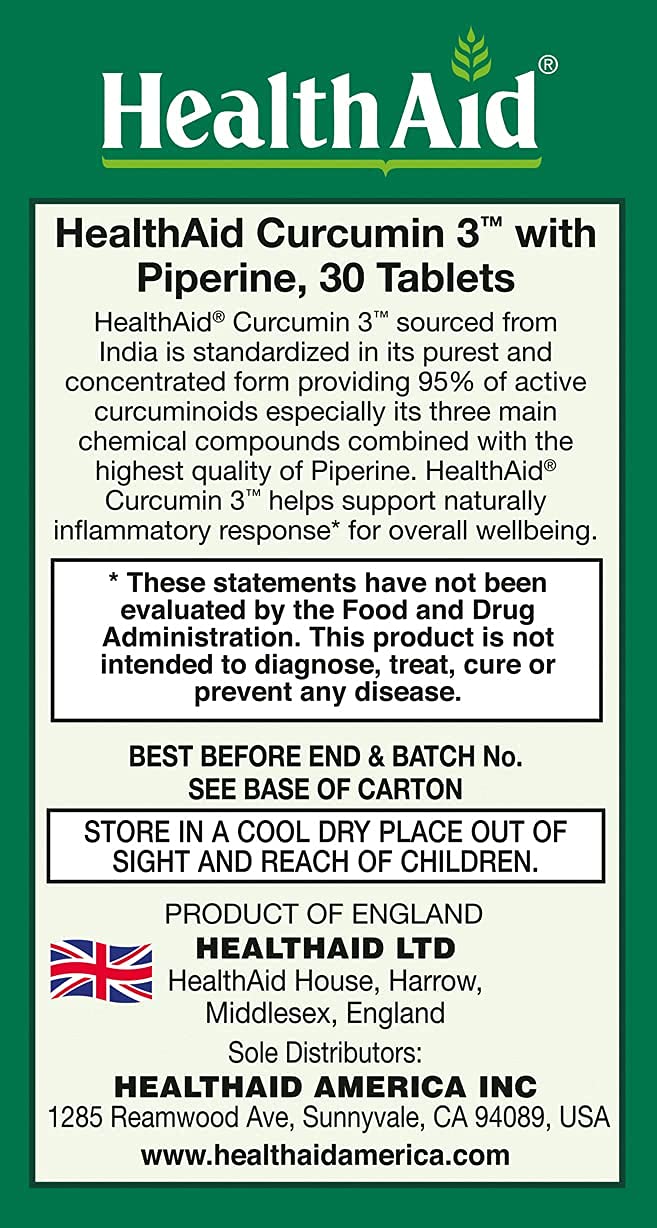 HealthAid Curcumin Complex 600 mg Tablet, 30 Tablets