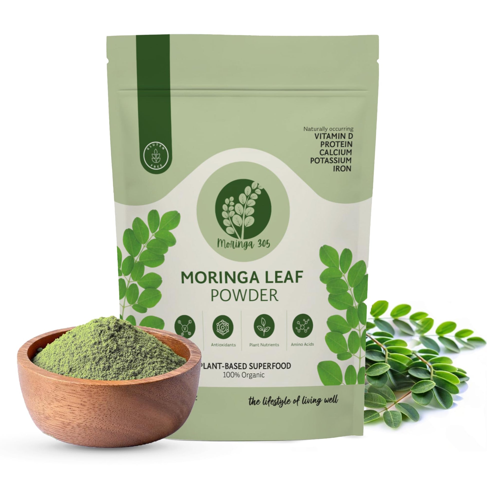 Moringa 305 Organic Moringa Leaf Powder 5.29 oz