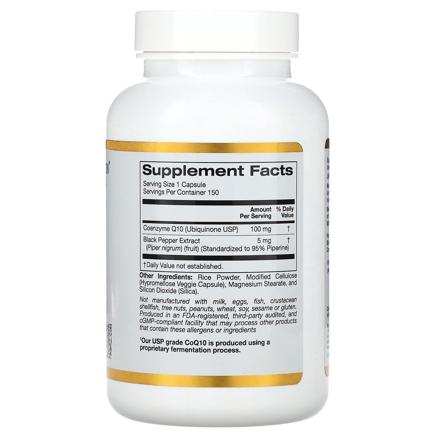 California Gold Nutrition CoQ10 Capsule 150 Veggie Capsules