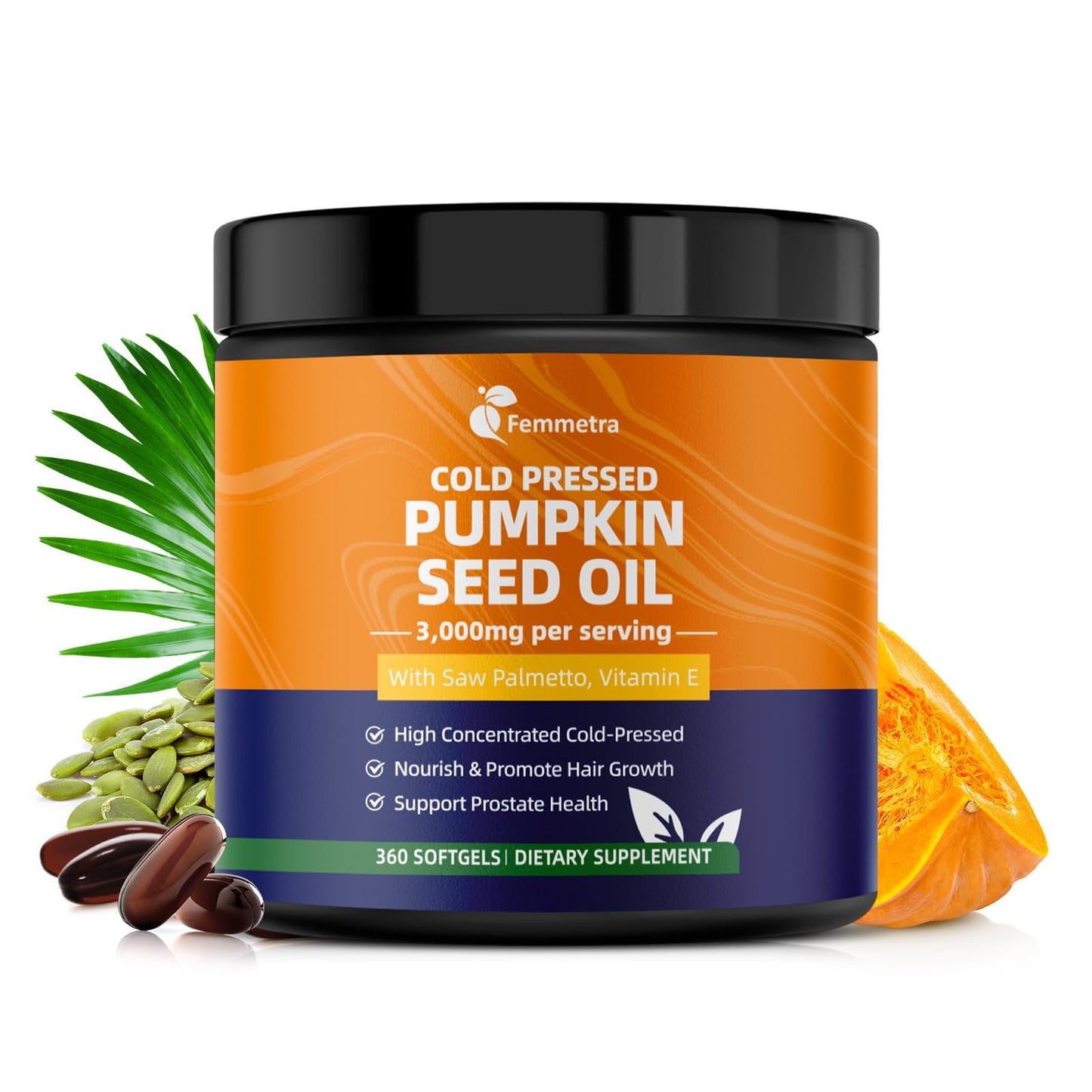 Femmetra Pumpkin Seed Oil Softgels 360