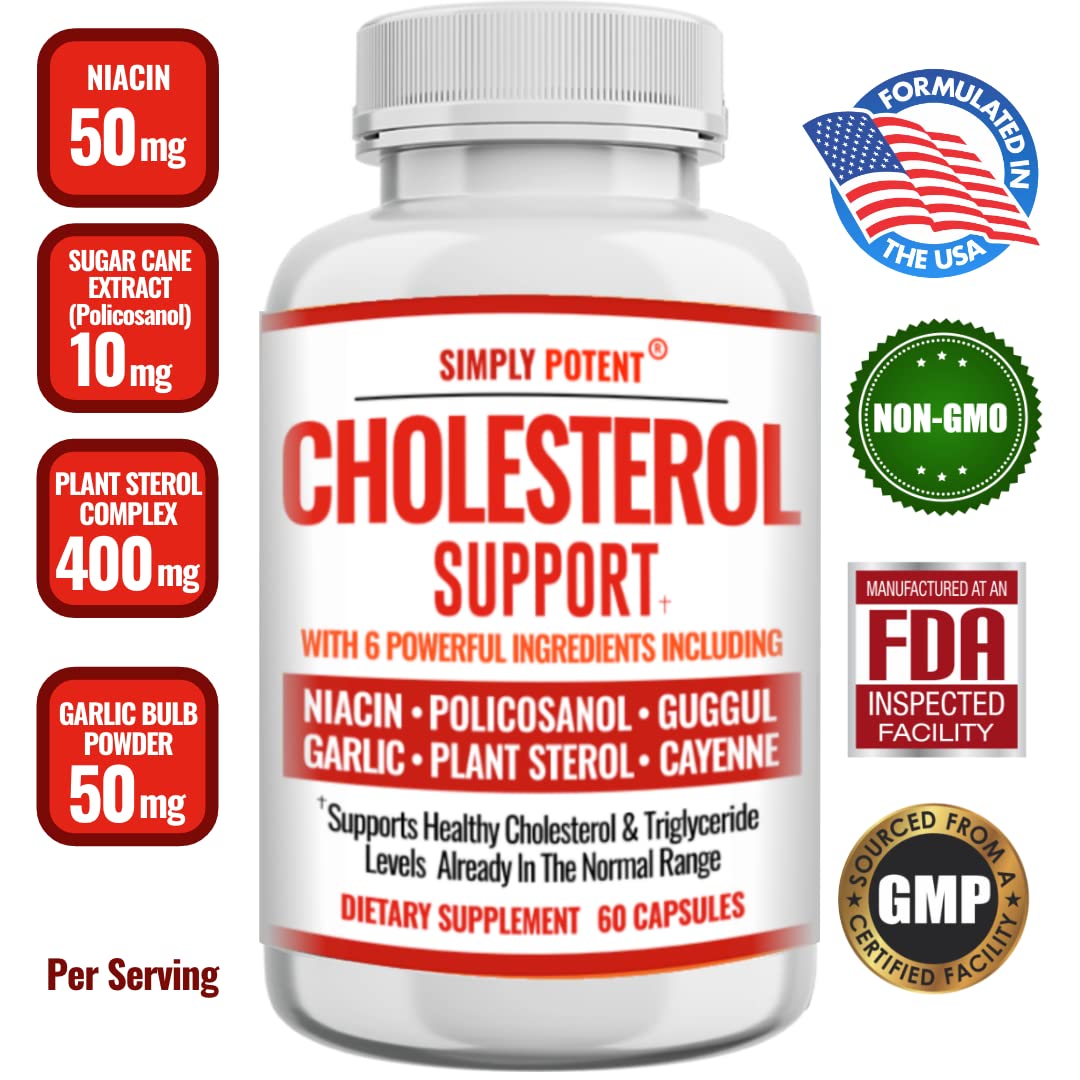 Simply Potent Cholesterol Supplement Capsules, 60 Capsules
