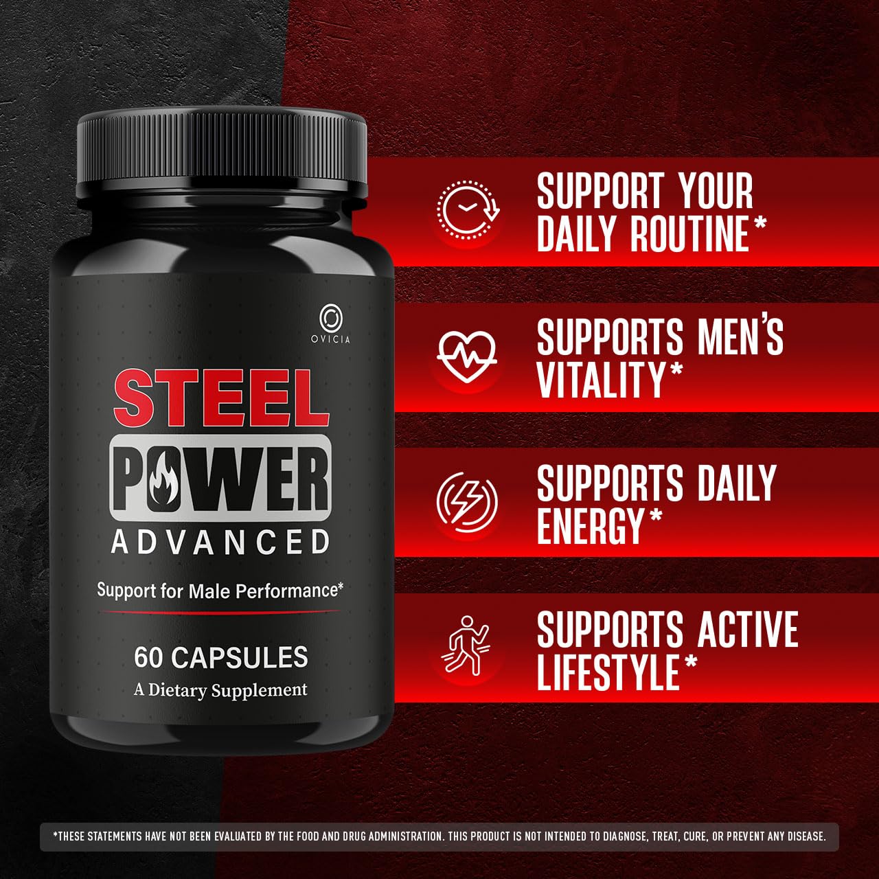 OVICIA Steel Power 120 Capsules