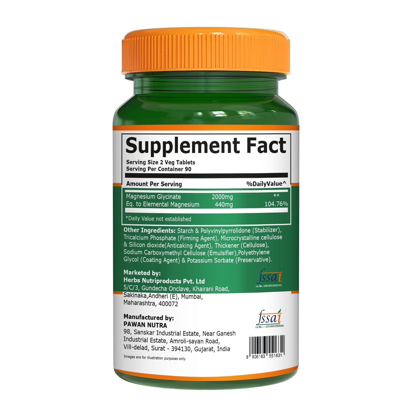 Pure Nutrition Natural Treasures MagG Chelated Magnesium Glycinate 180 Tablets