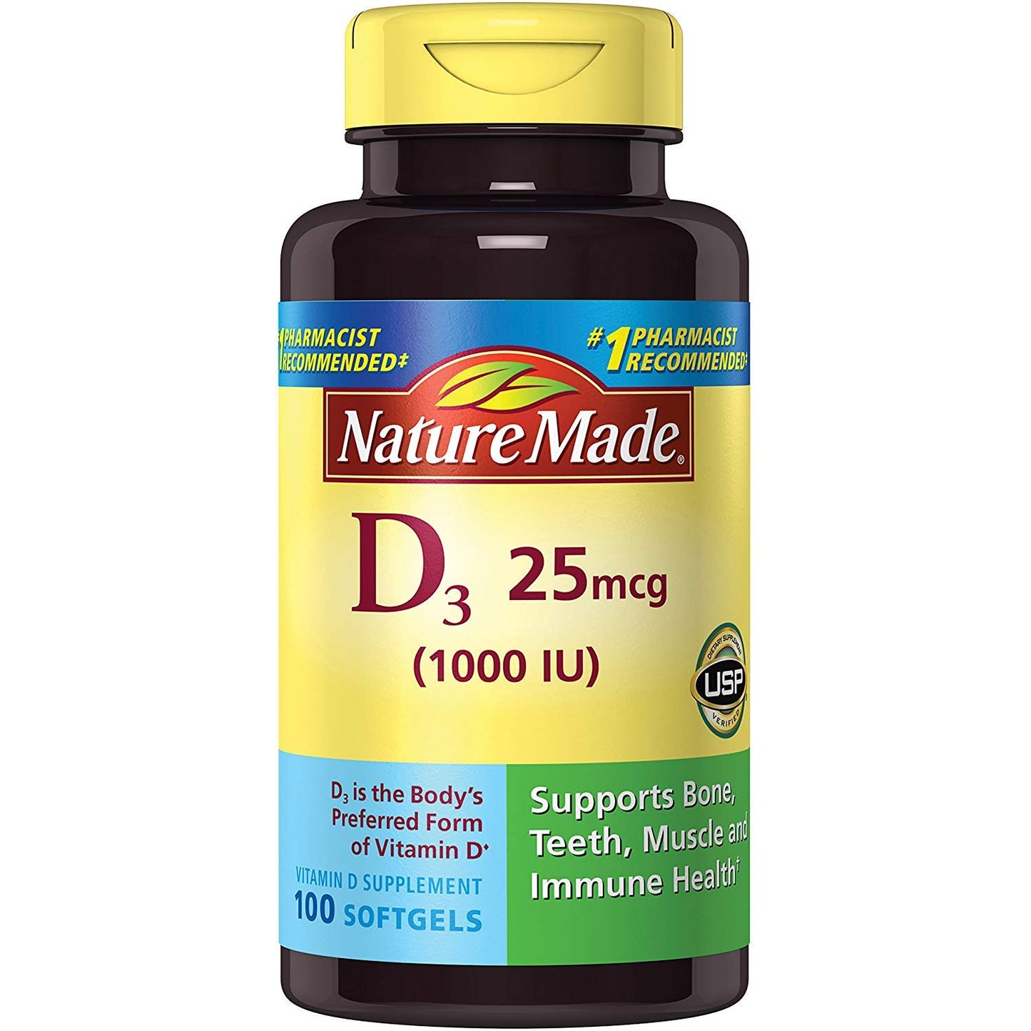 Nature Made Vitamin D-3 1000IU Softgels, 300 Softgels
