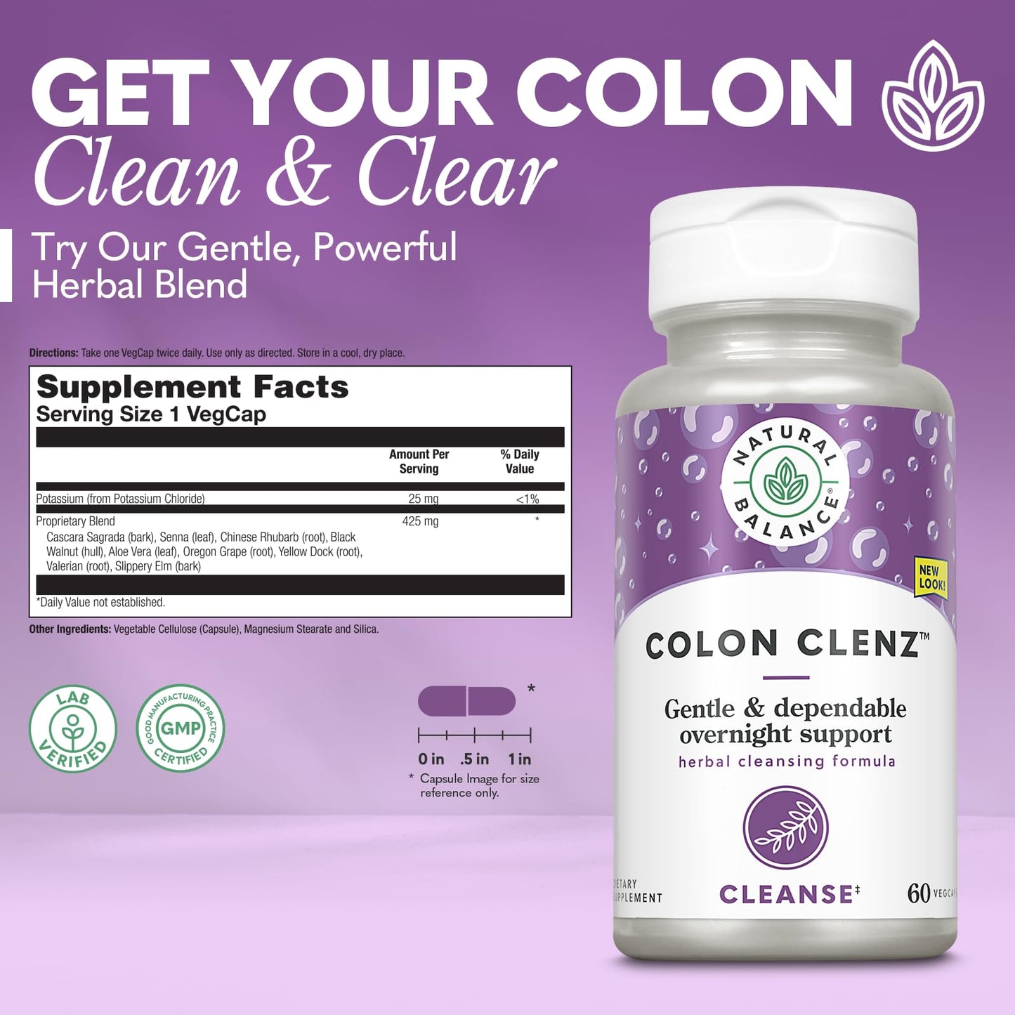 Natural Balance Colon Clenz Capsule, 60 Count
