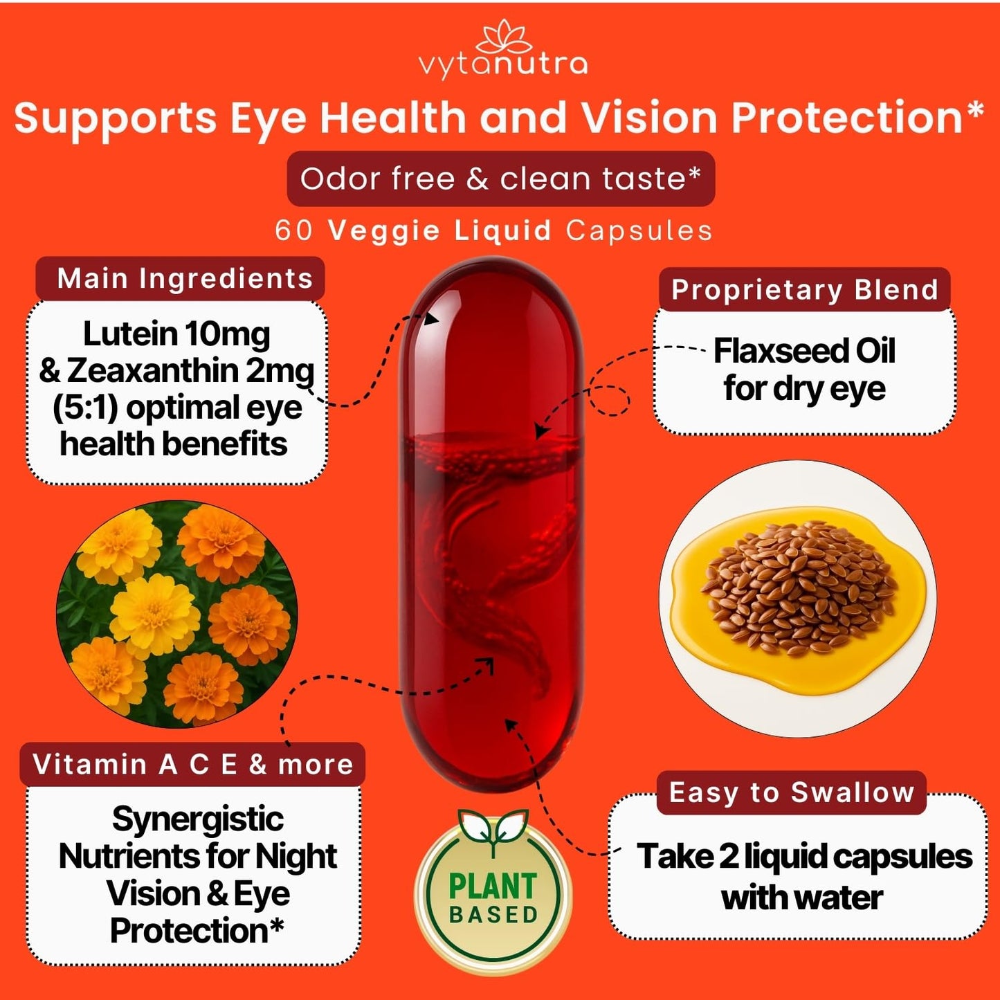 Vytanutra Liquid Lutein & Zeaxanthin Capsules, 60 Count