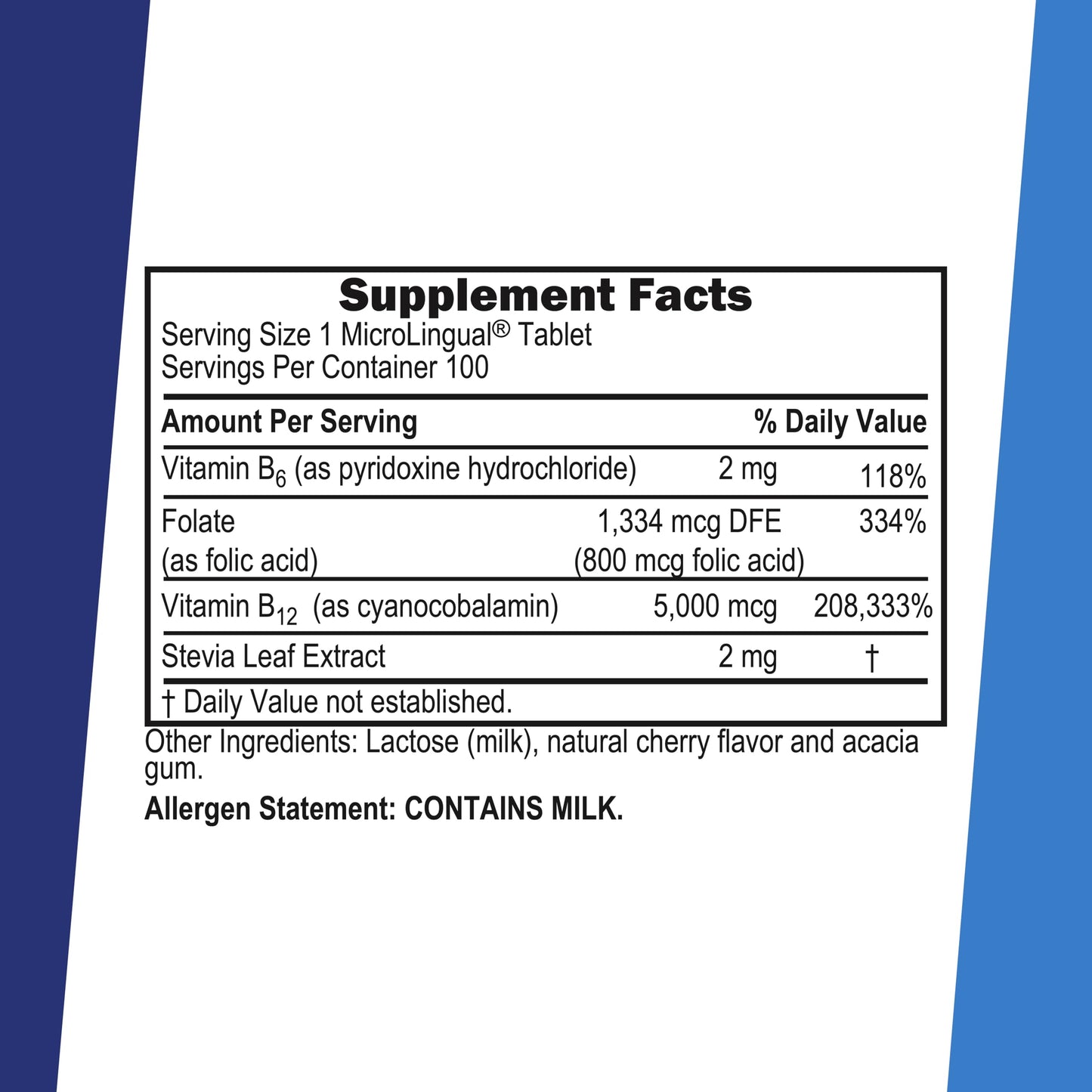 Superior Source No Shot Vitamin B-12 Cyanocobalamin 5000 mcg, B-6, Folic Acid 800 mcg Sublingual Tablets, 100 Count