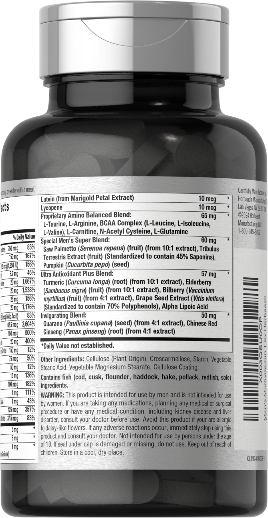 Horbäach Mens Multivitamin Caplets 60