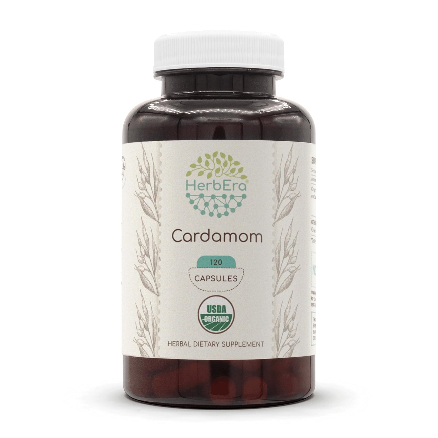 HerbEra Cardamom Capsules 120 Count