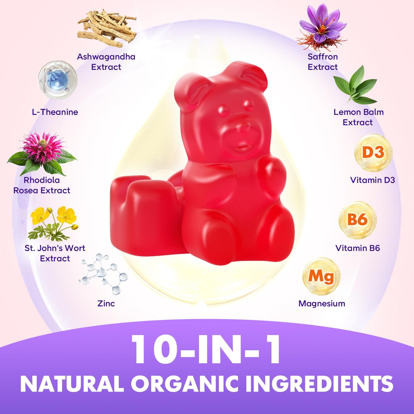 Softbear Saffron Gummies for Kids & Adults 60 Count