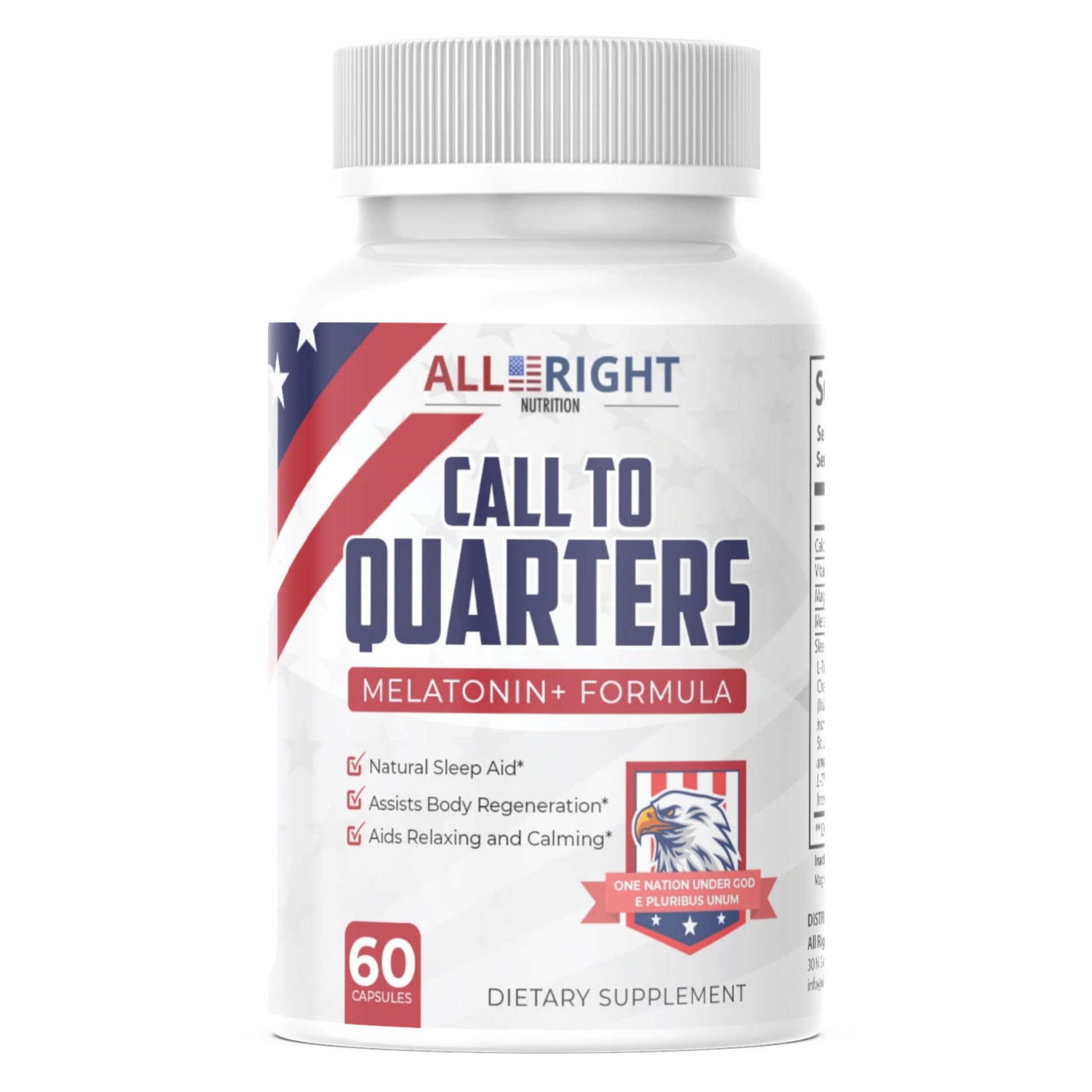 All Right Nutrition Call to Quarters Sleep Aid & Relaxation Formula Capsule 1 Count