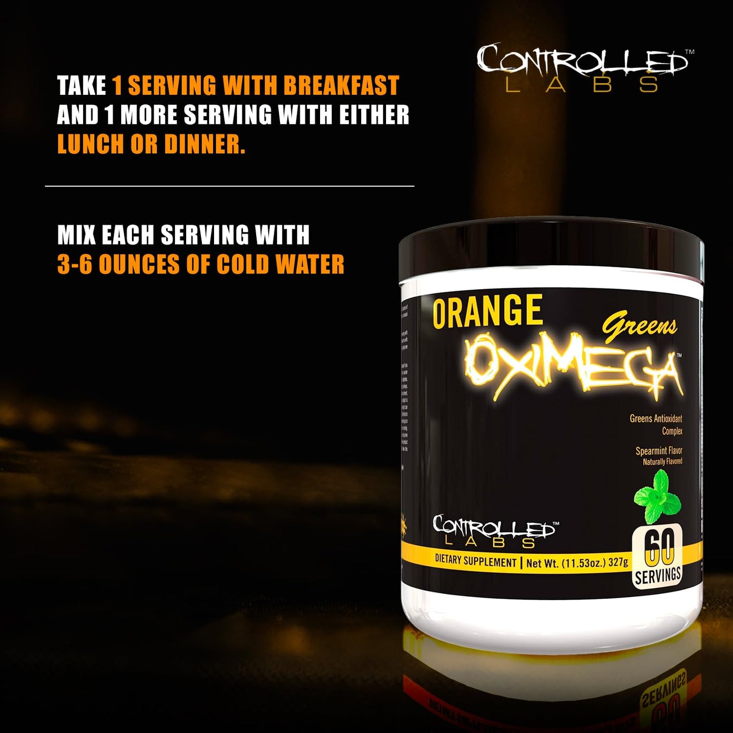 Controlled Labs Orange OxiMega Greens Spearmint Powder 11.5 oz