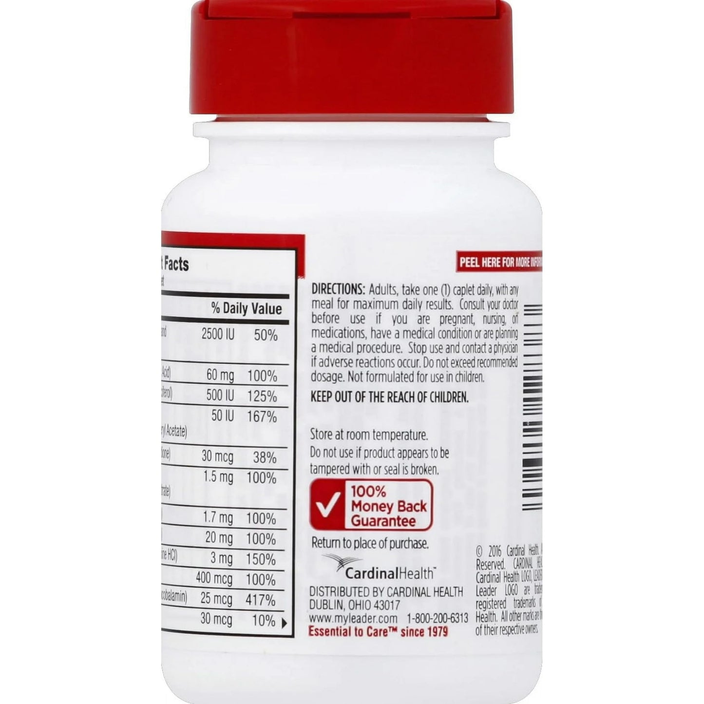 Leader Multivitamin Adult 50+ Caplets 30 Count