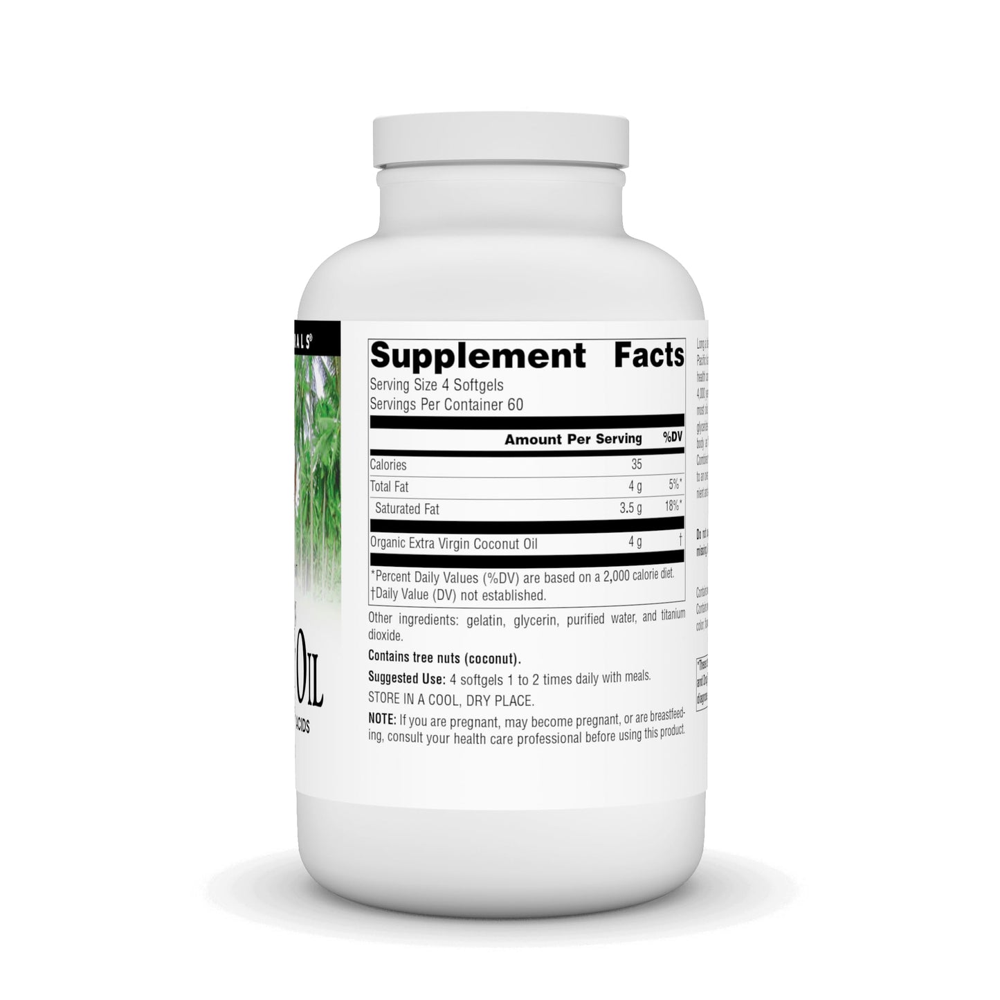 Source Naturals Extra Virgin Coconut Oil Medium-Chain Fatty Acids 100 mg Softgels, 240 Count