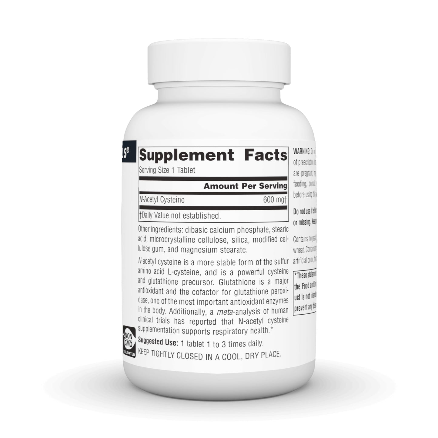 Source Naturals N-Acetyl Cysteine 600 mg, 120 Tablets