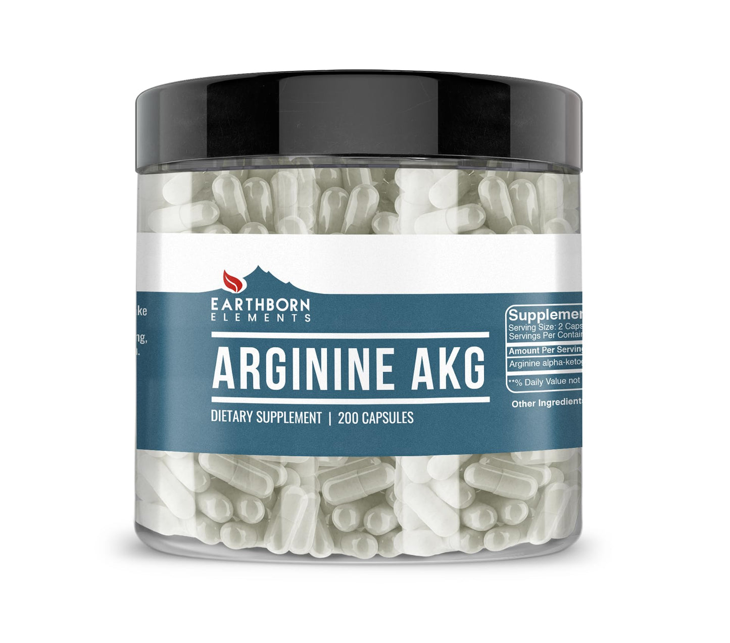 Earthborn Elements Arginine AAKG Capsules, 200 Count