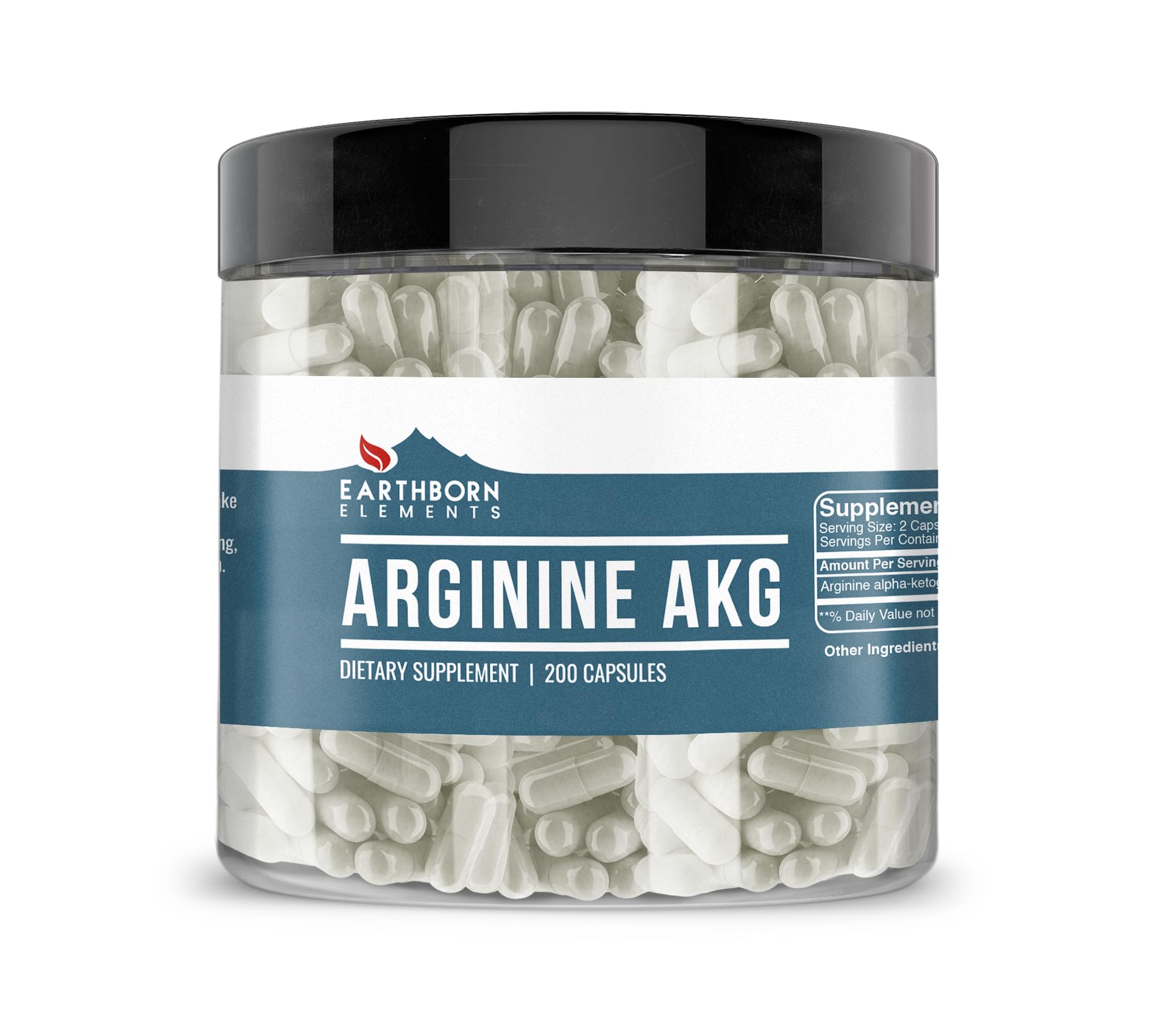 Earthborn Elements Arginine AAKG Capsules, 200 Count