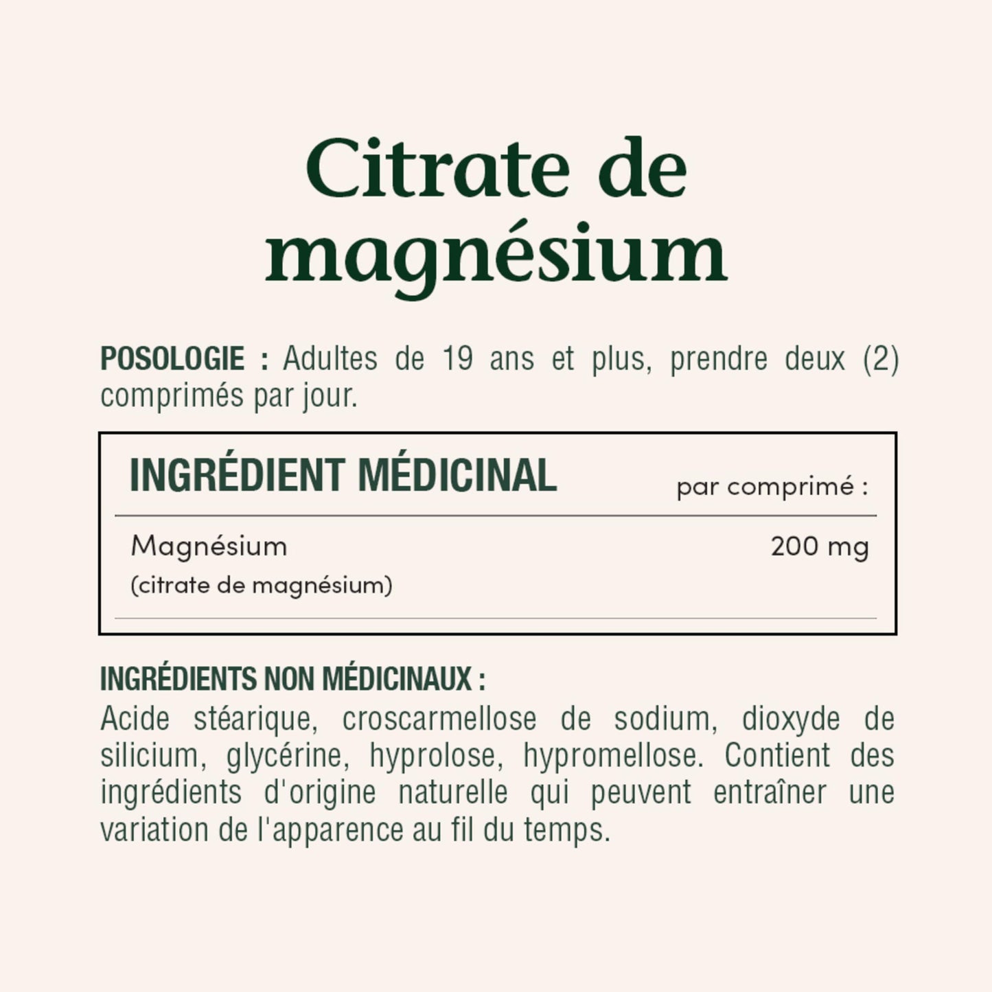 Nature's Bounty Magnesium Citrate 200 mg Tablets, 75 Count