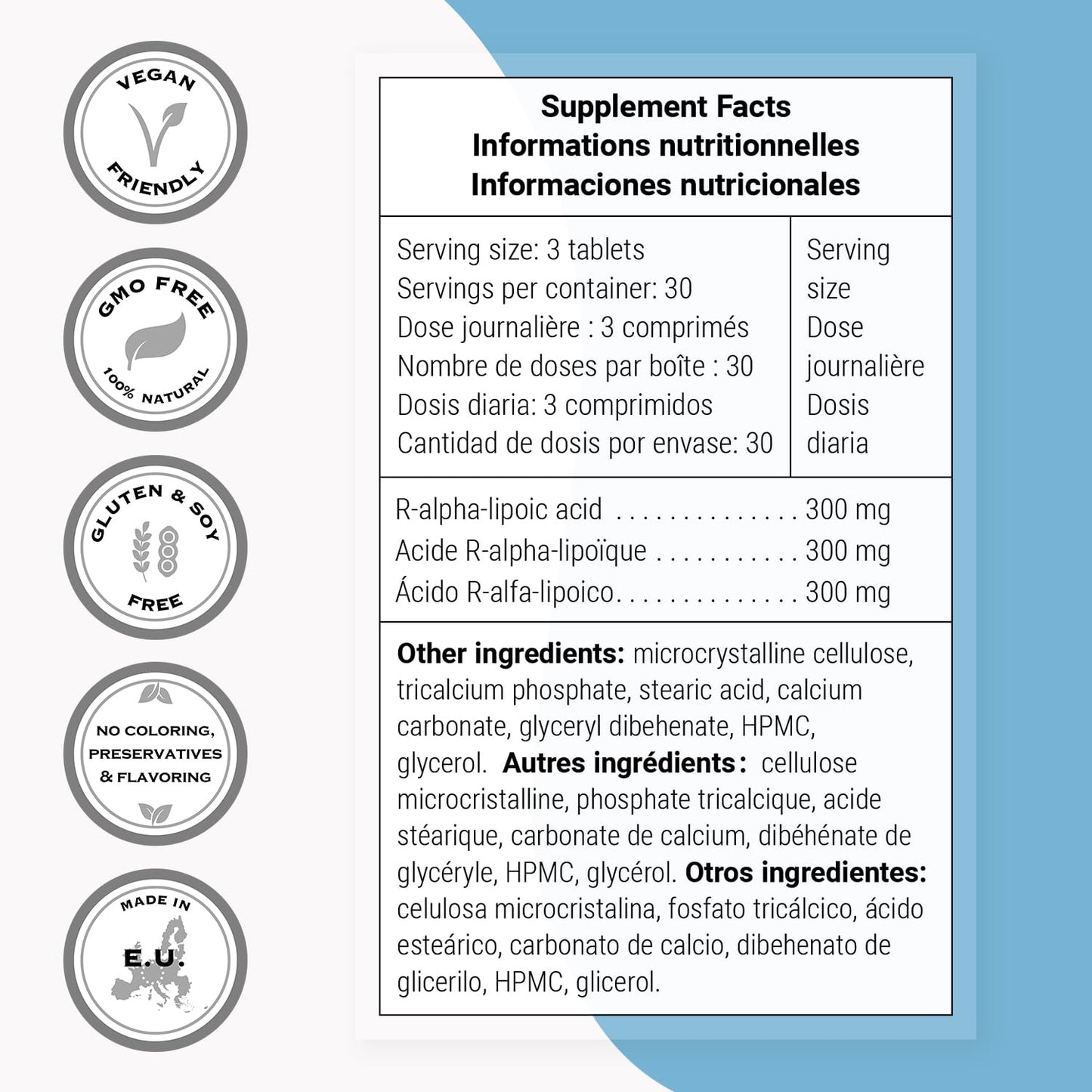 Supersmart R-Lipoic Acid 300mg per Day Capsules, 90 Count