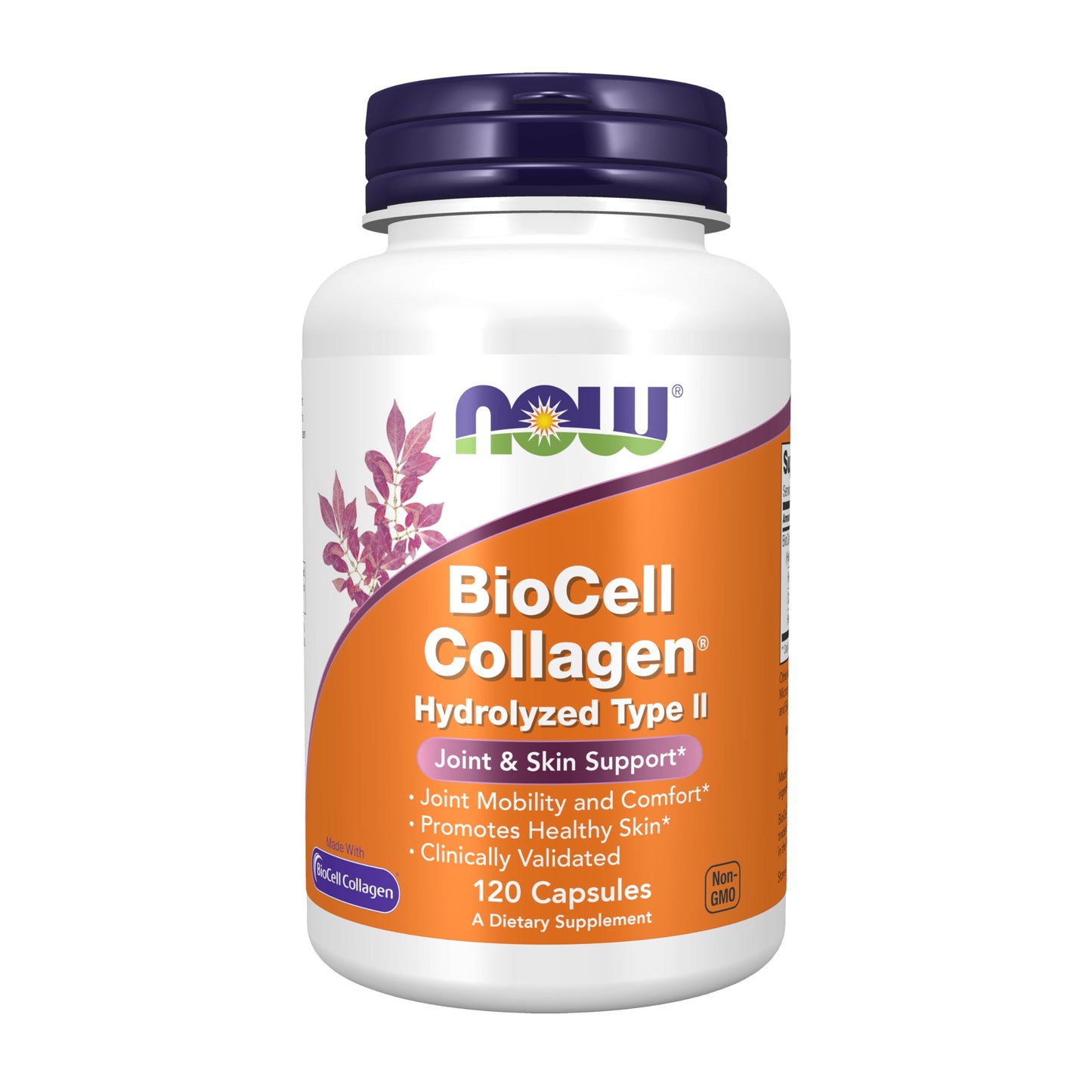 NOW Foods BioCell Collagen Hydrolyzed Type II Capsules, 120 Count