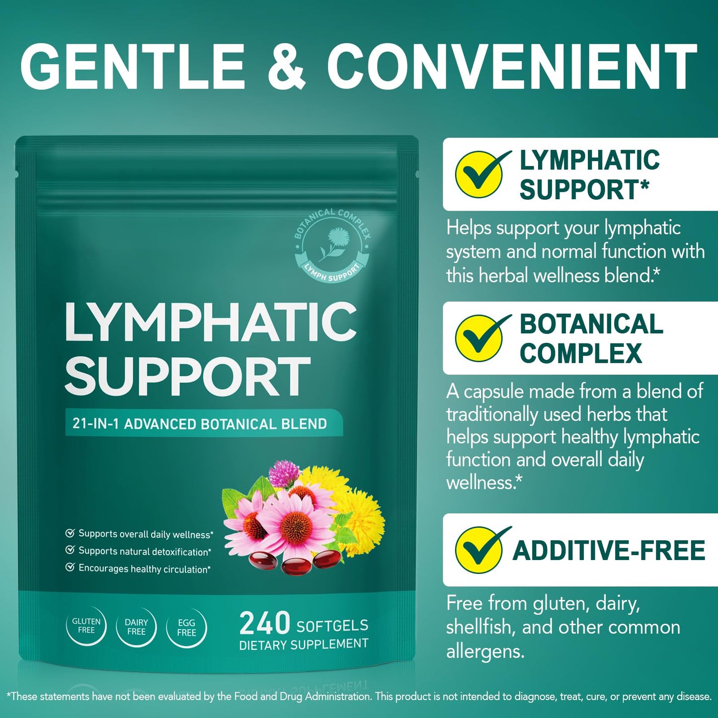 Vawcrn Lymphatic Drainage Supplement Capsules 240