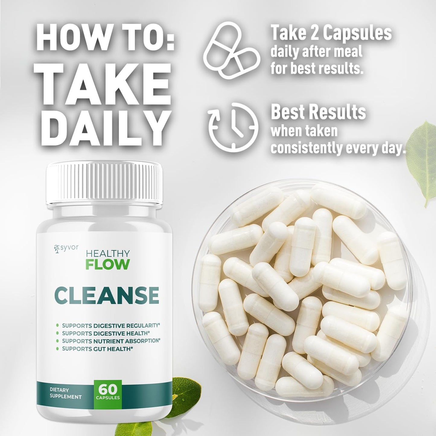 Syvor Healthy Flow Cleanse Capsule 60 Count