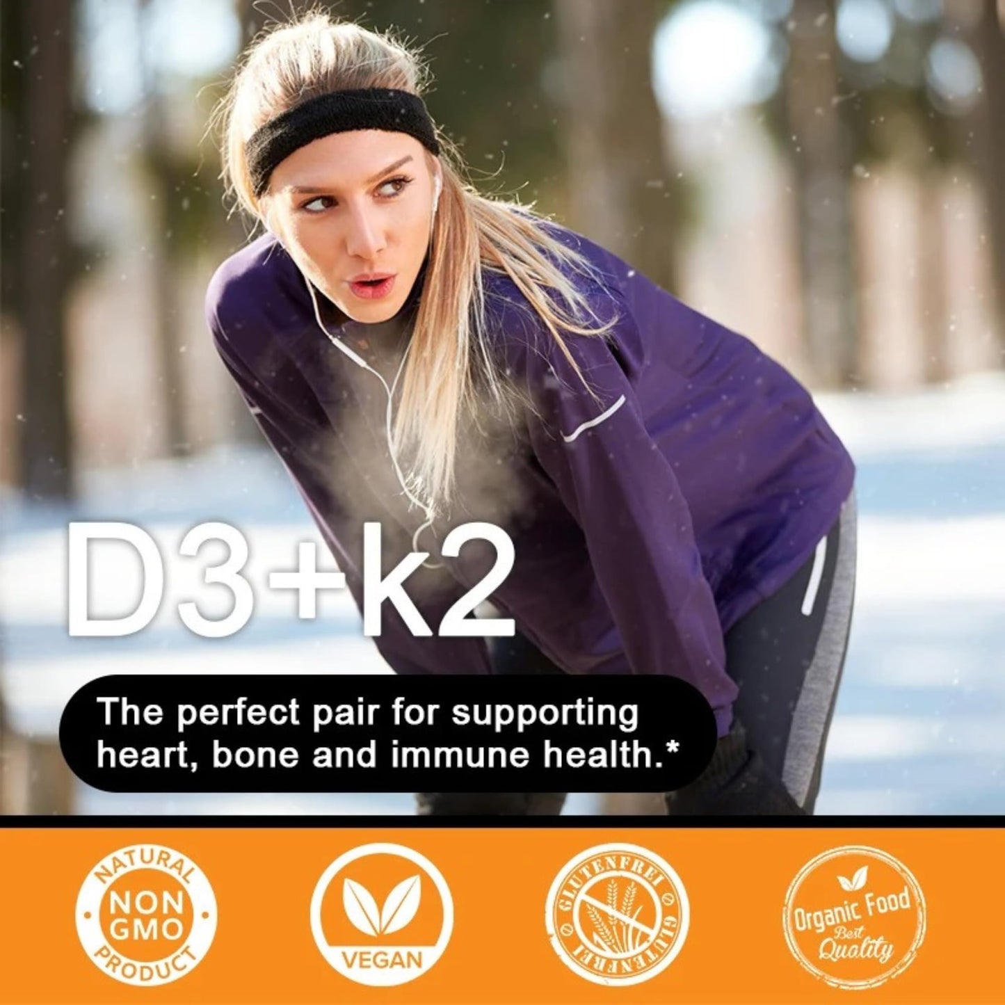 TheraSuva Vitamin D3 5000 IU + K2 Softgels, 120 Count