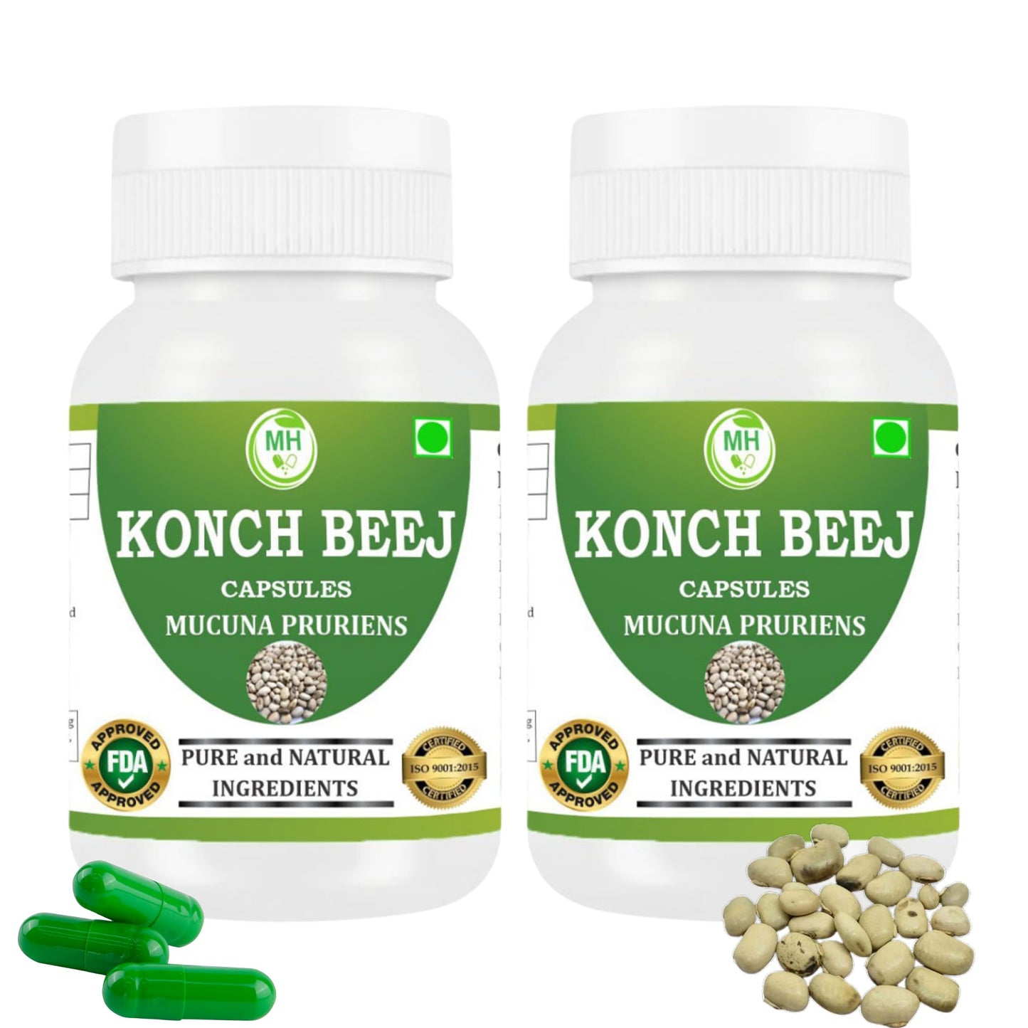Morsan Healthcare Kaunch (Konch) Beej Mucuna pruriens Capsules, 120 Capsules
