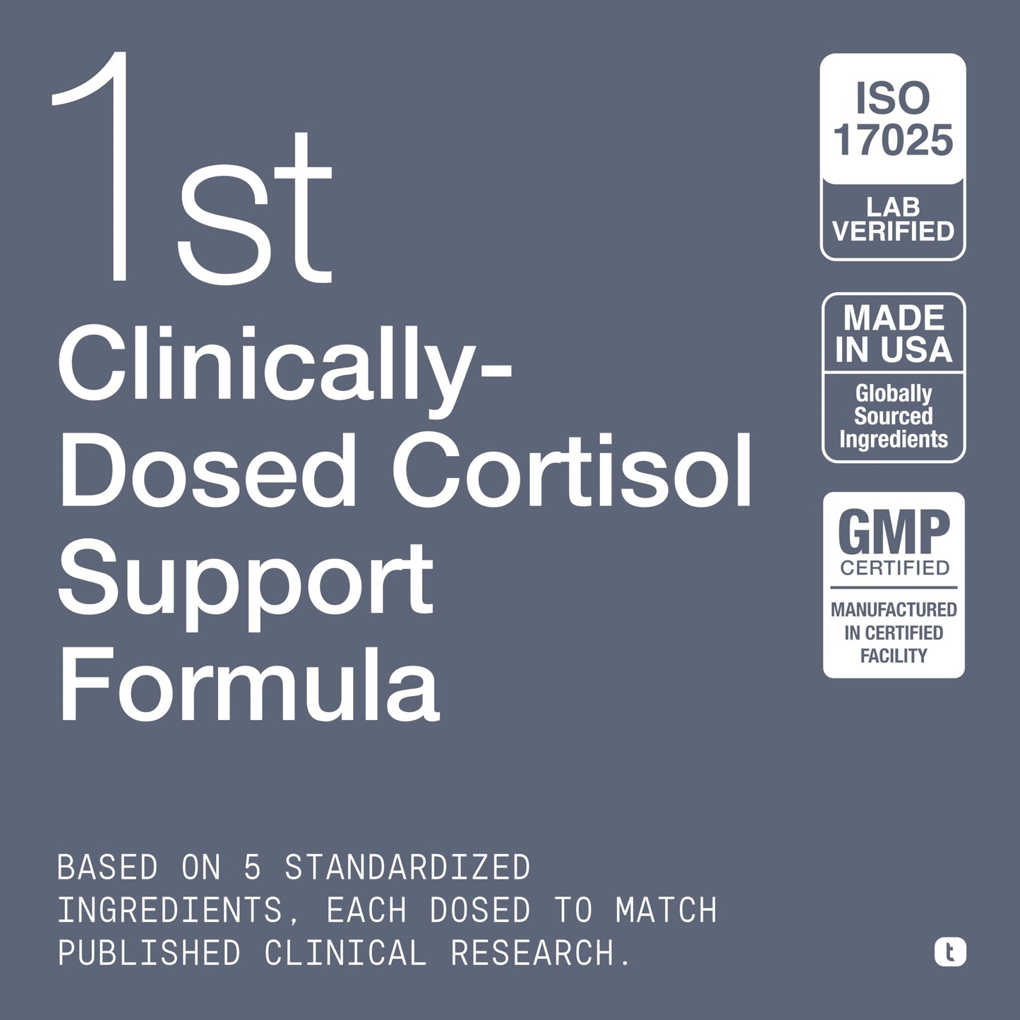 Toniiq Cortisol Supplement for Women and Men Capsule 120 Count
