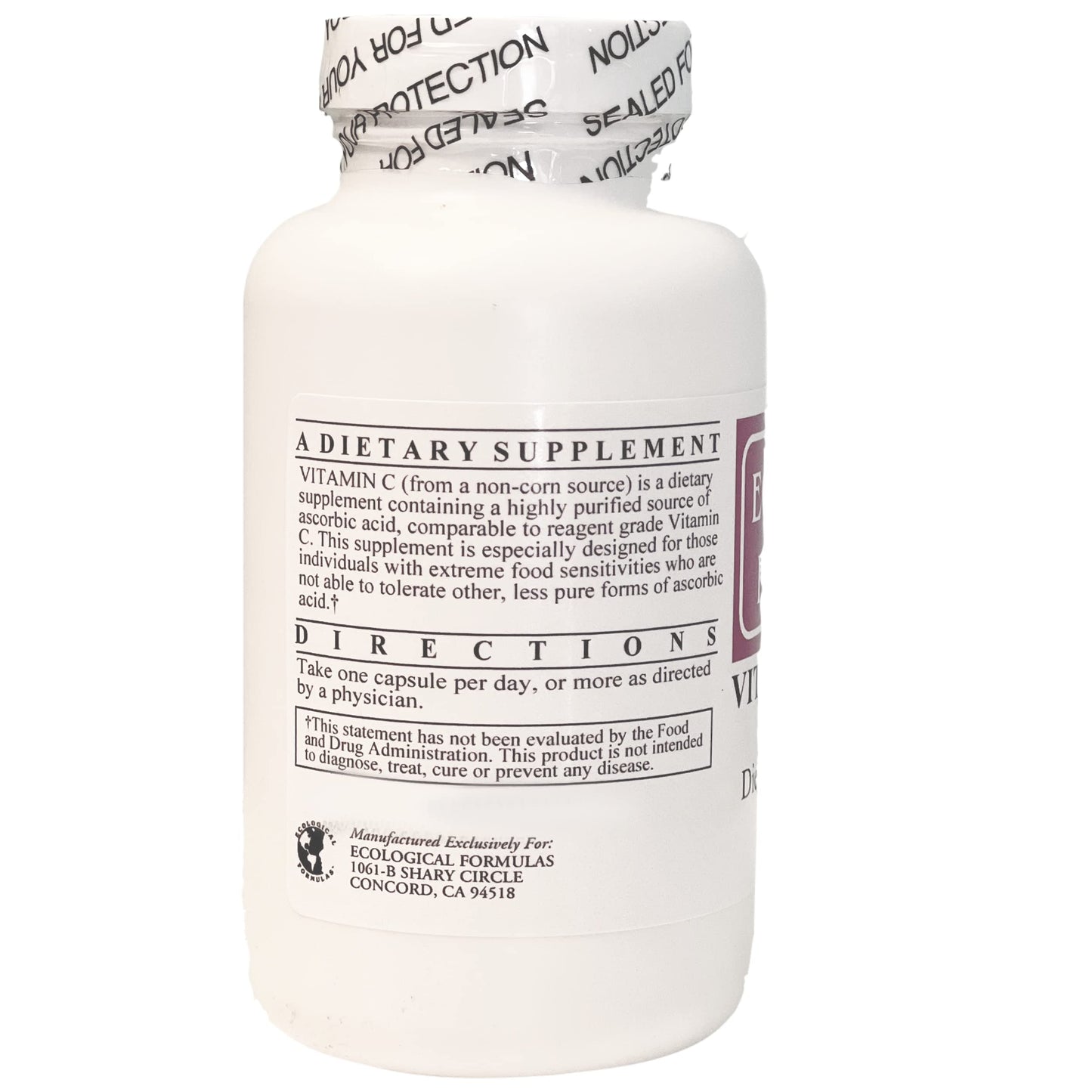 Ecological Formulas Vitamin C from Tapioca for Sensitive Stomachs, 360 Capsules