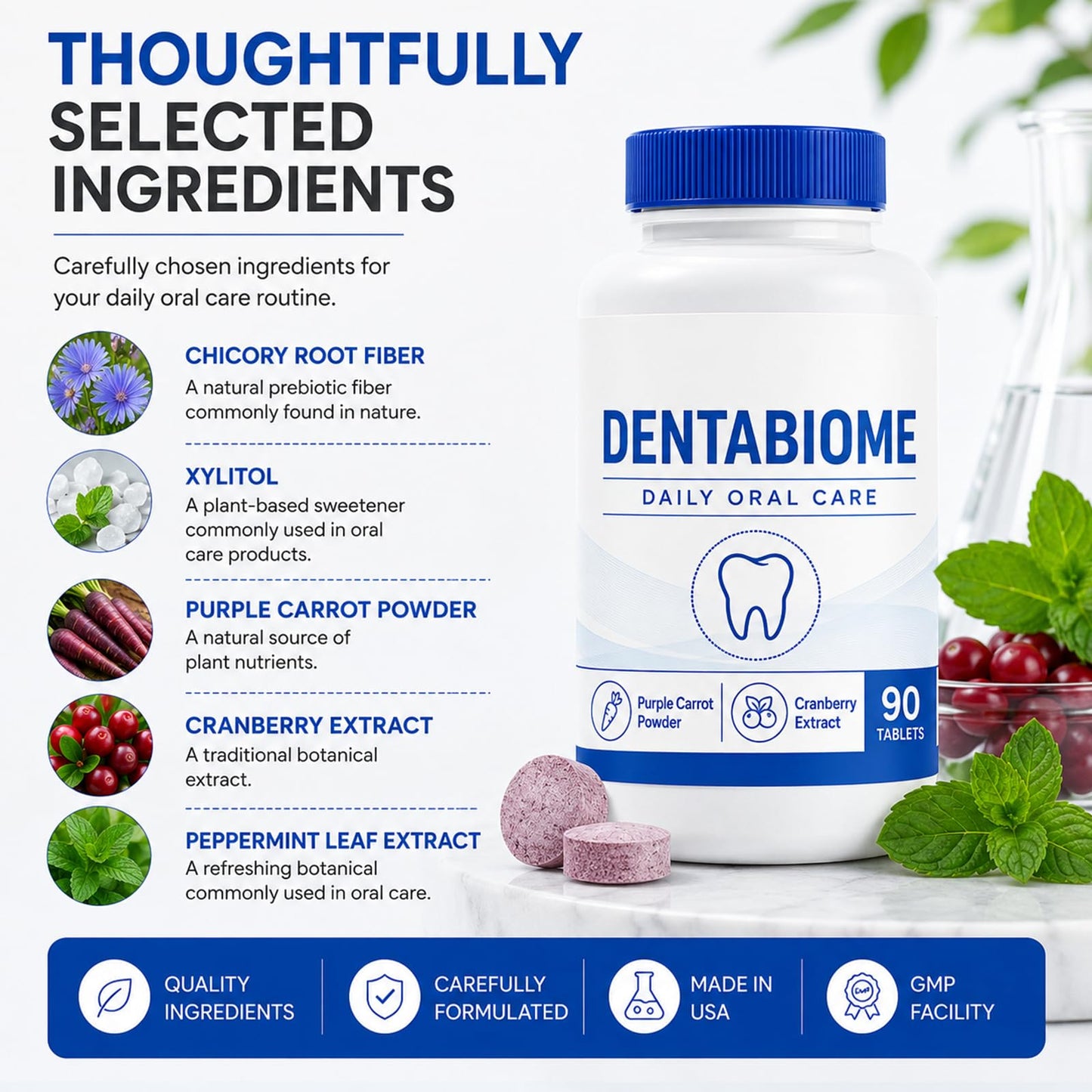 DentaBiome Chewable Tablet Berry Flavor Fresh Breath Support for Adults, 1 Tablet