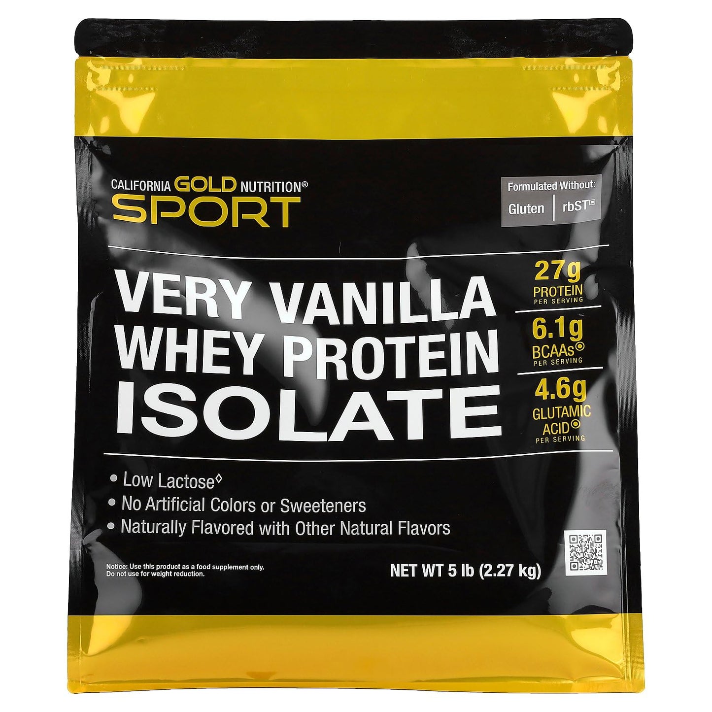 California Gold Nutrition Whey Protein Isolate Powder, Very Vanilla, 80 Servings