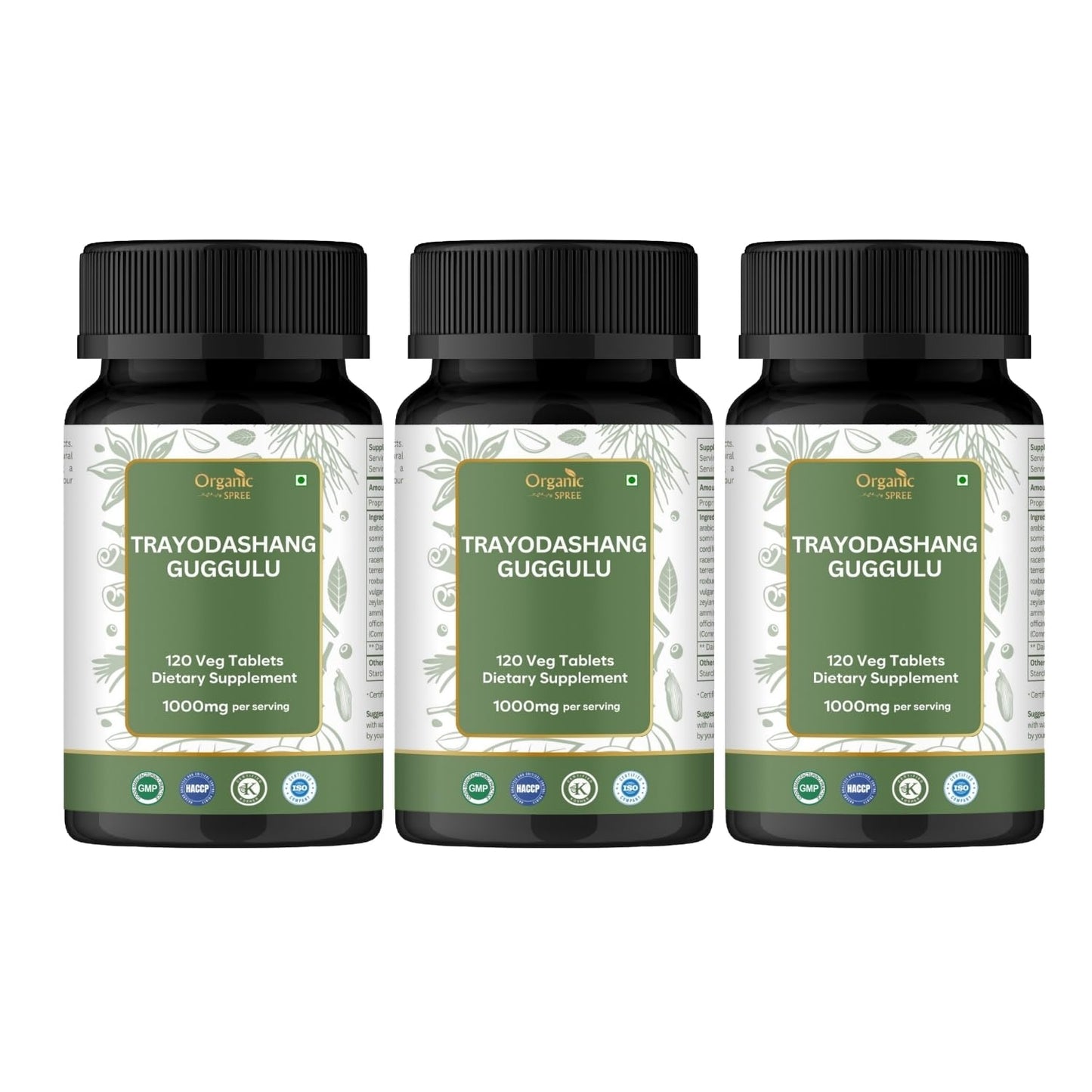 Organic Spree Trayodashang Guggulu 360 Tablets