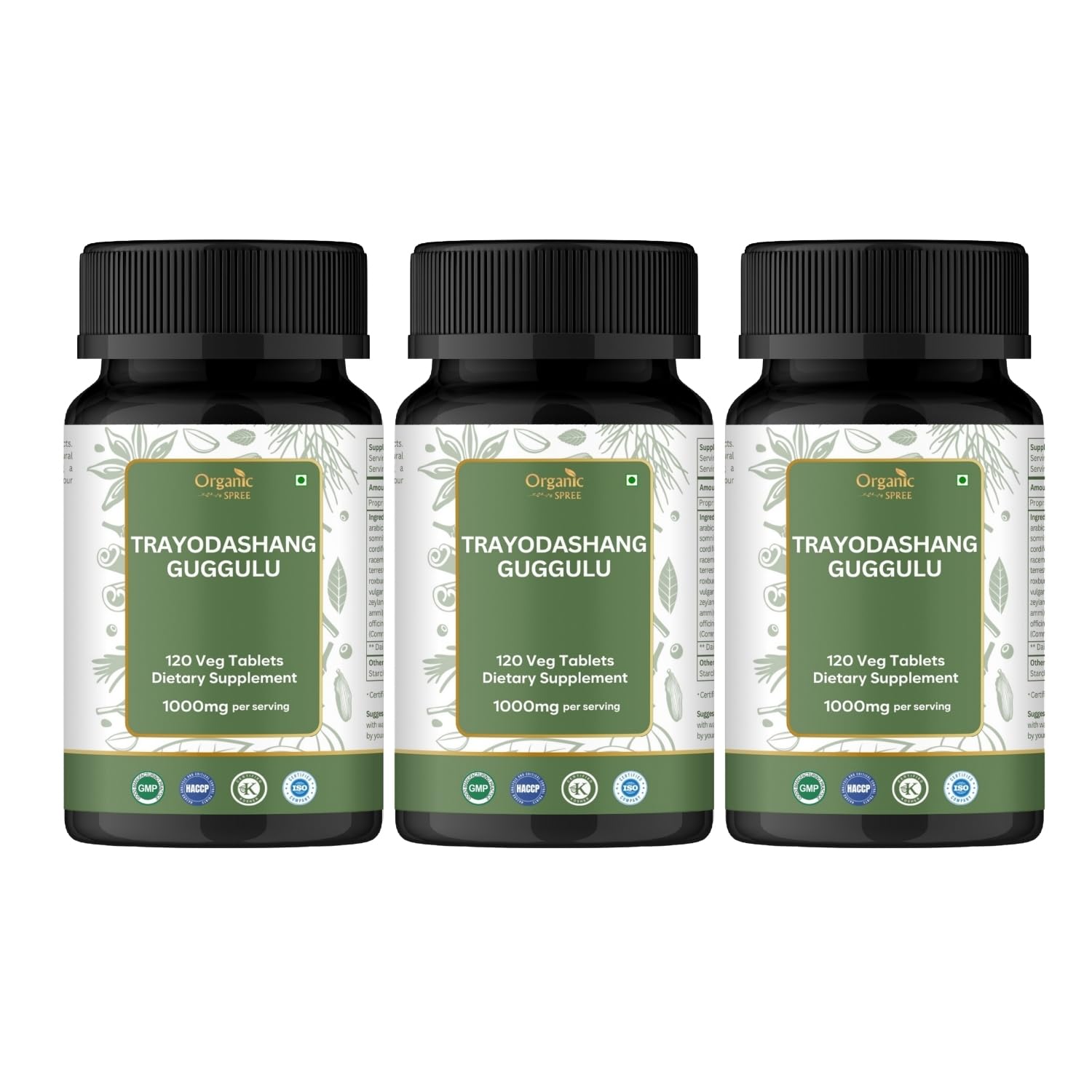 Organic Spree Trayodashang Guggulu 360 Tablets