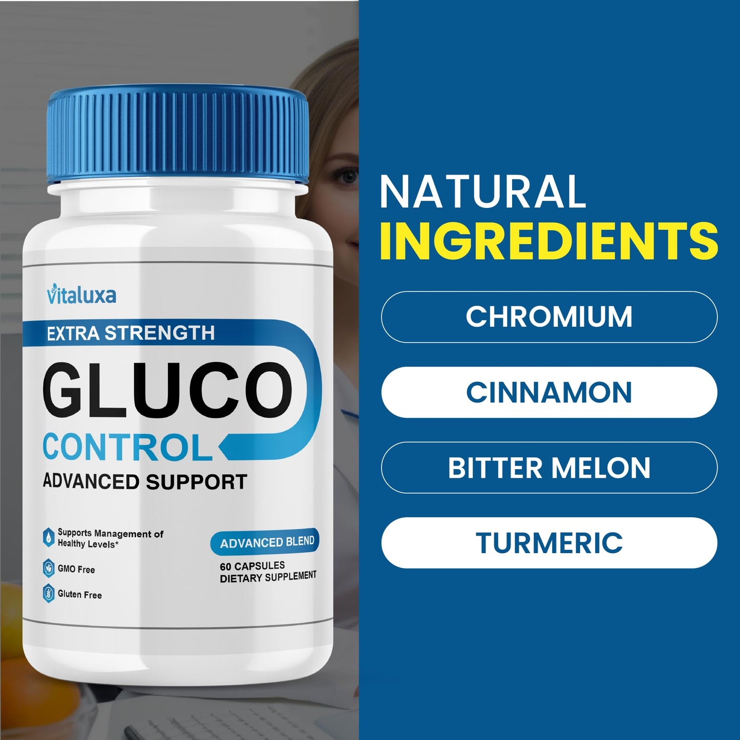 Vitaluxa Gluco Control Capsules 120 Count