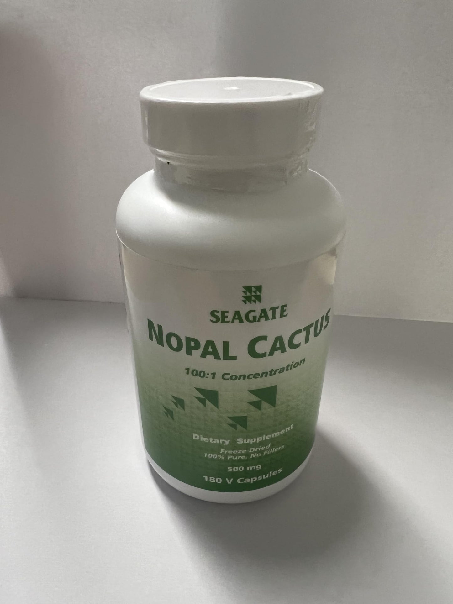 SEAGATE Freeze-Dried Nopal Cactus 500 mg Capsules, 180 Count