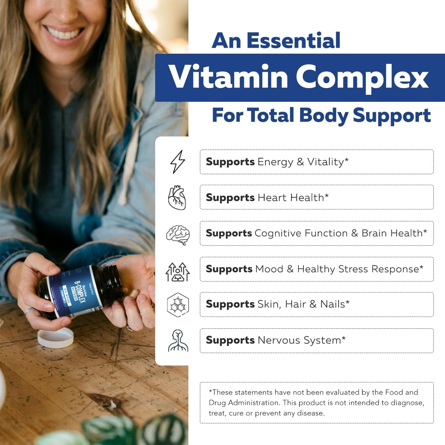 Triquetra Health BioActive Vitamin B Complex Capsule, 60 Count