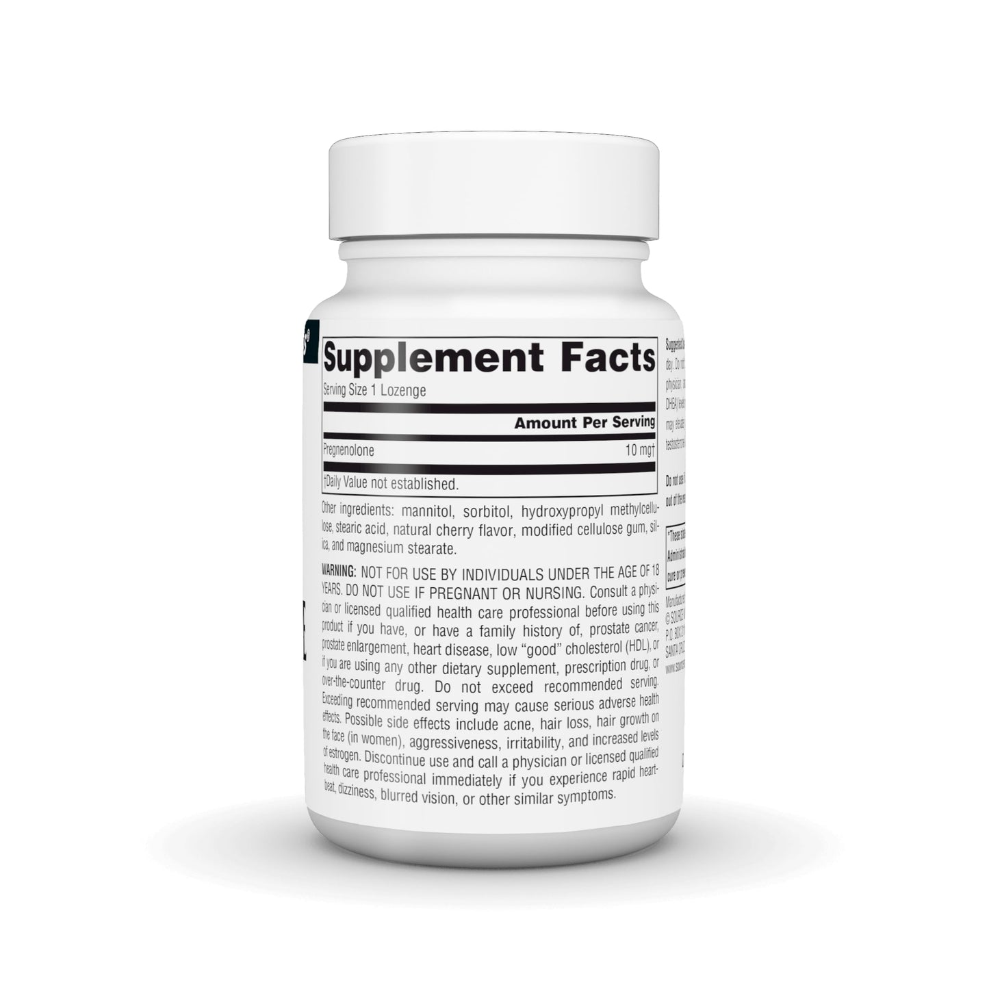 Source Naturals Pregnenolone 10 mg Lozenges 120 Count