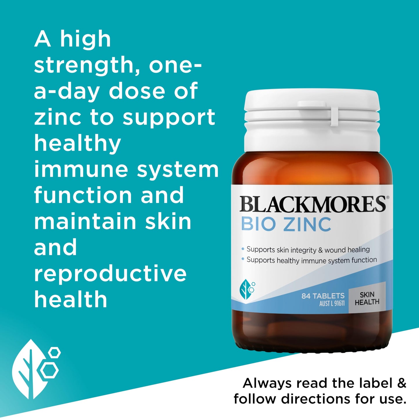 Blackmores Bio Zinc Tablets 84 Count